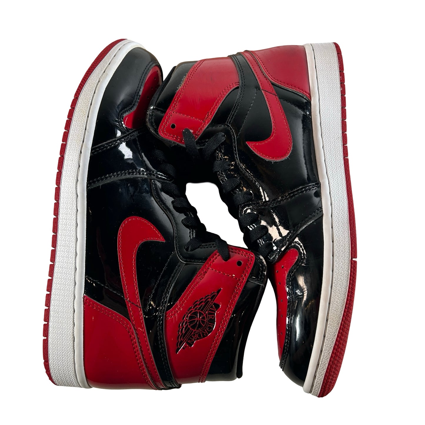 555088 063 Jordan 1 Retro High OG Patent Bred [USED] - 9.5 M (Used10)