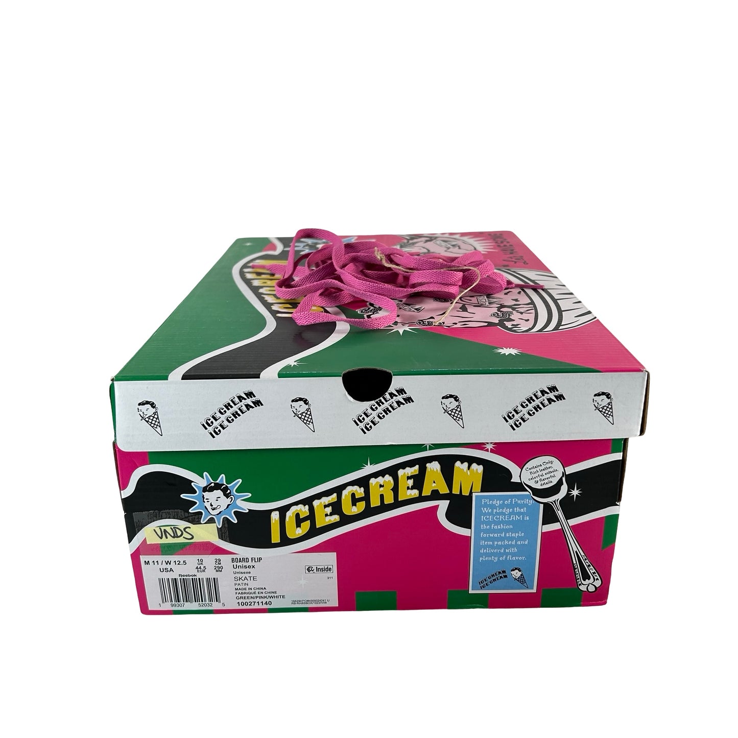 100271140 Reebok Board Flip BBC Ice Cream Green Pink [USED] - 11 M (VNDS)
