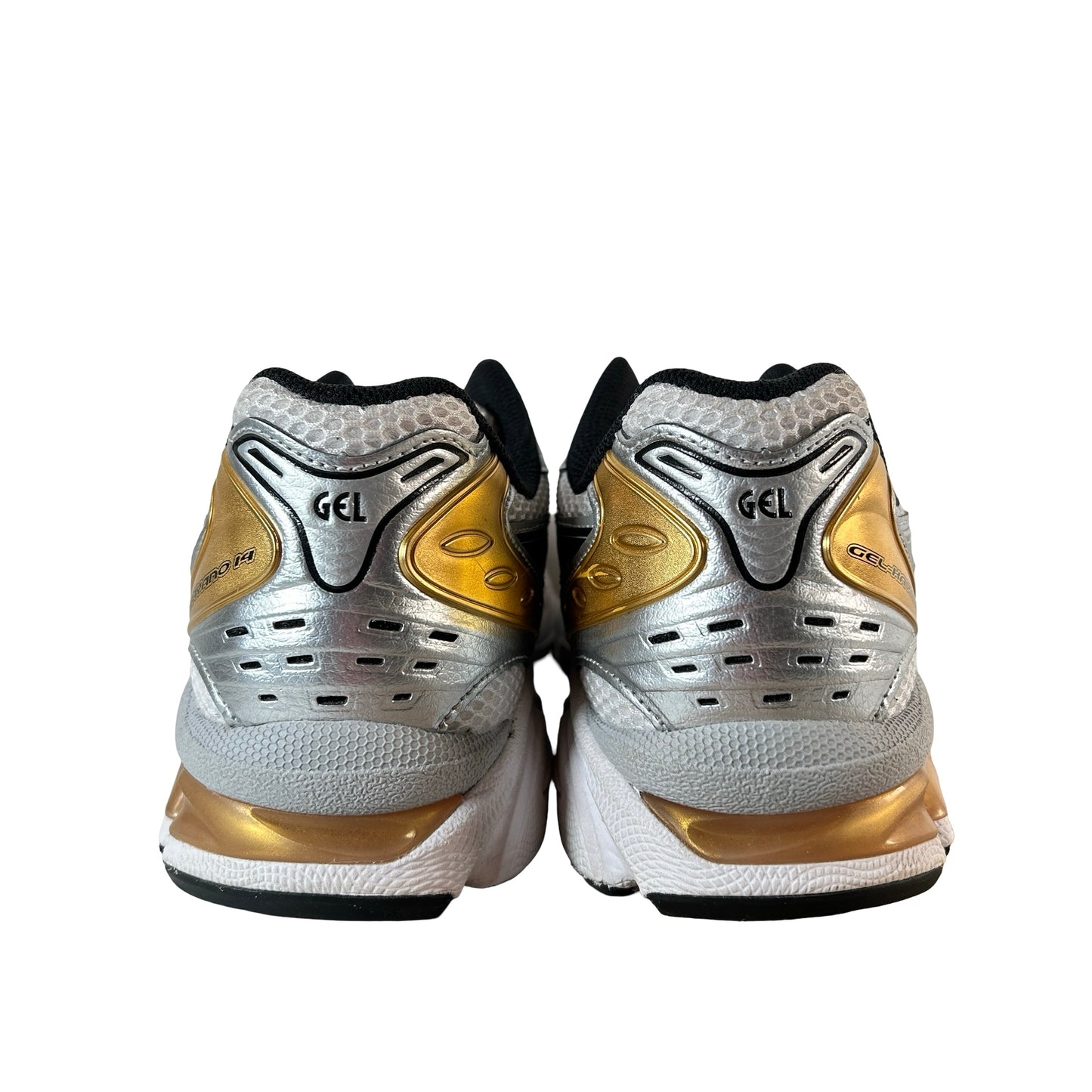 1201A019 102 ASICS Gel-Kayano 14 White Pure Gold [USED] - 9 M (Used) (No Box)