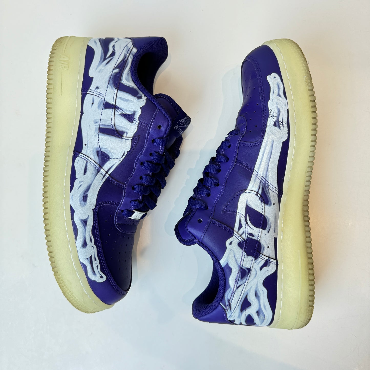 CU8067 500 Nike Air Force 1 Low '07 QS Purple Skeleton Halloween [USED] - 10.5 M (Used) (No Box)