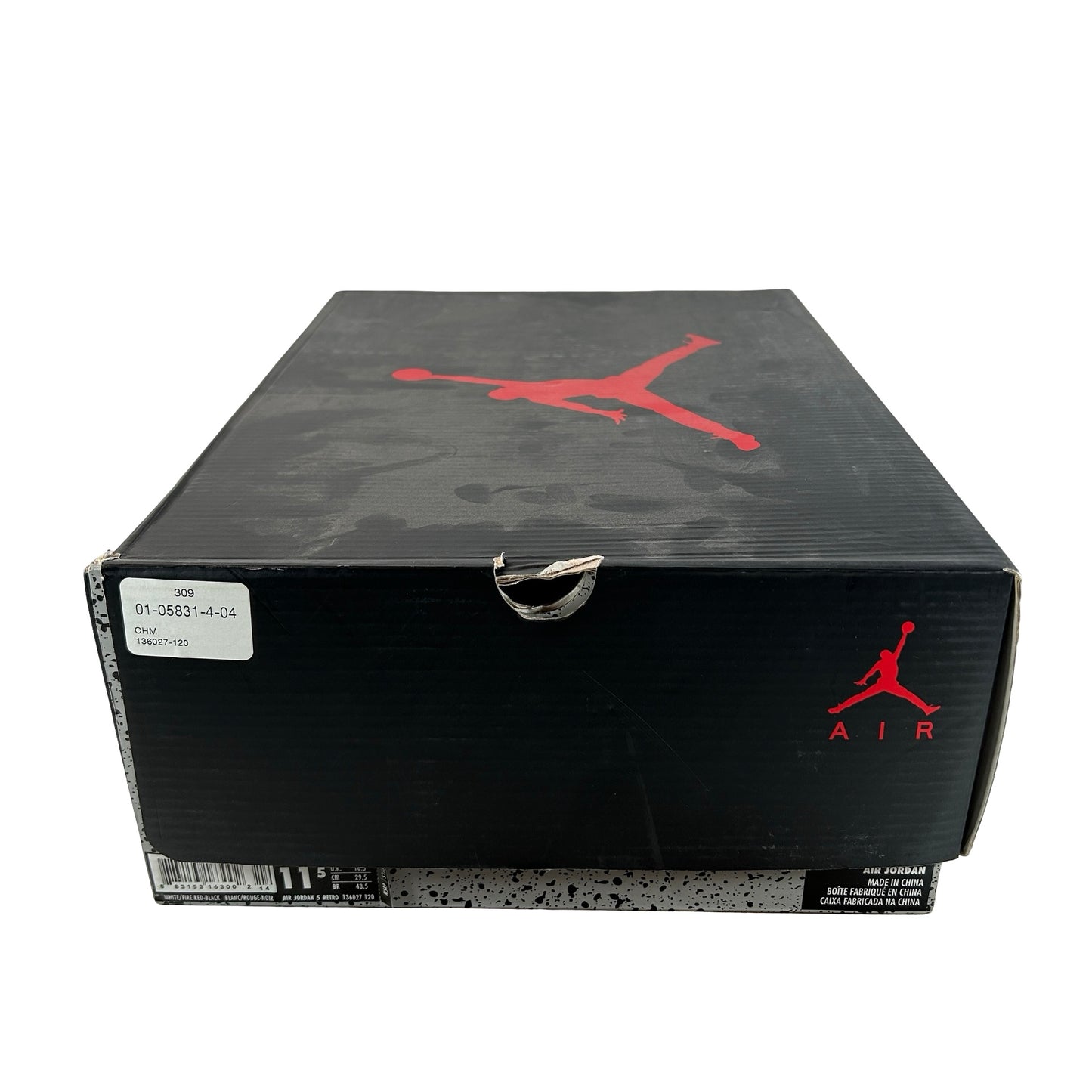 136027 120 Jordan 5 Retro Fire Red Black Tongue (2013) [USED] - 11.5 M (Used)