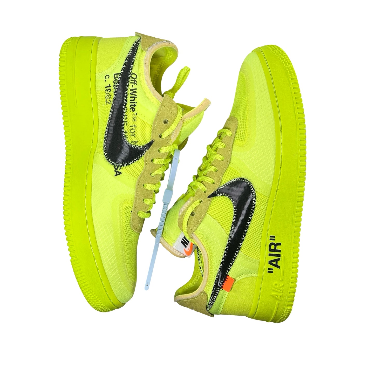 AO4606 700 Nike Air Force 1 Low Off-White Volt [USED] - 10.5 M (VNDS) (Replace Box)