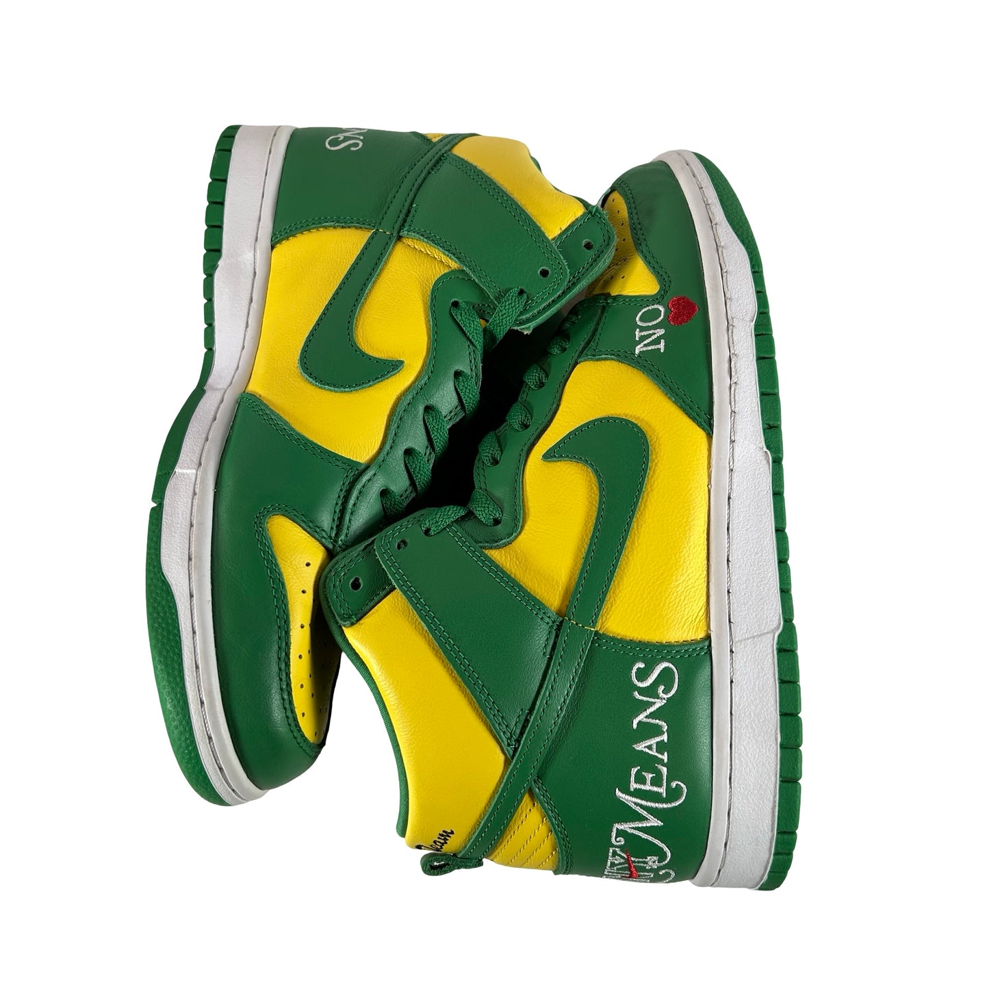 DN3741 700 Nike SB Dunk High Supreme By Any Means Brazil [USED] - 9 M (Used)(Slight Separation On Left Toe Box)