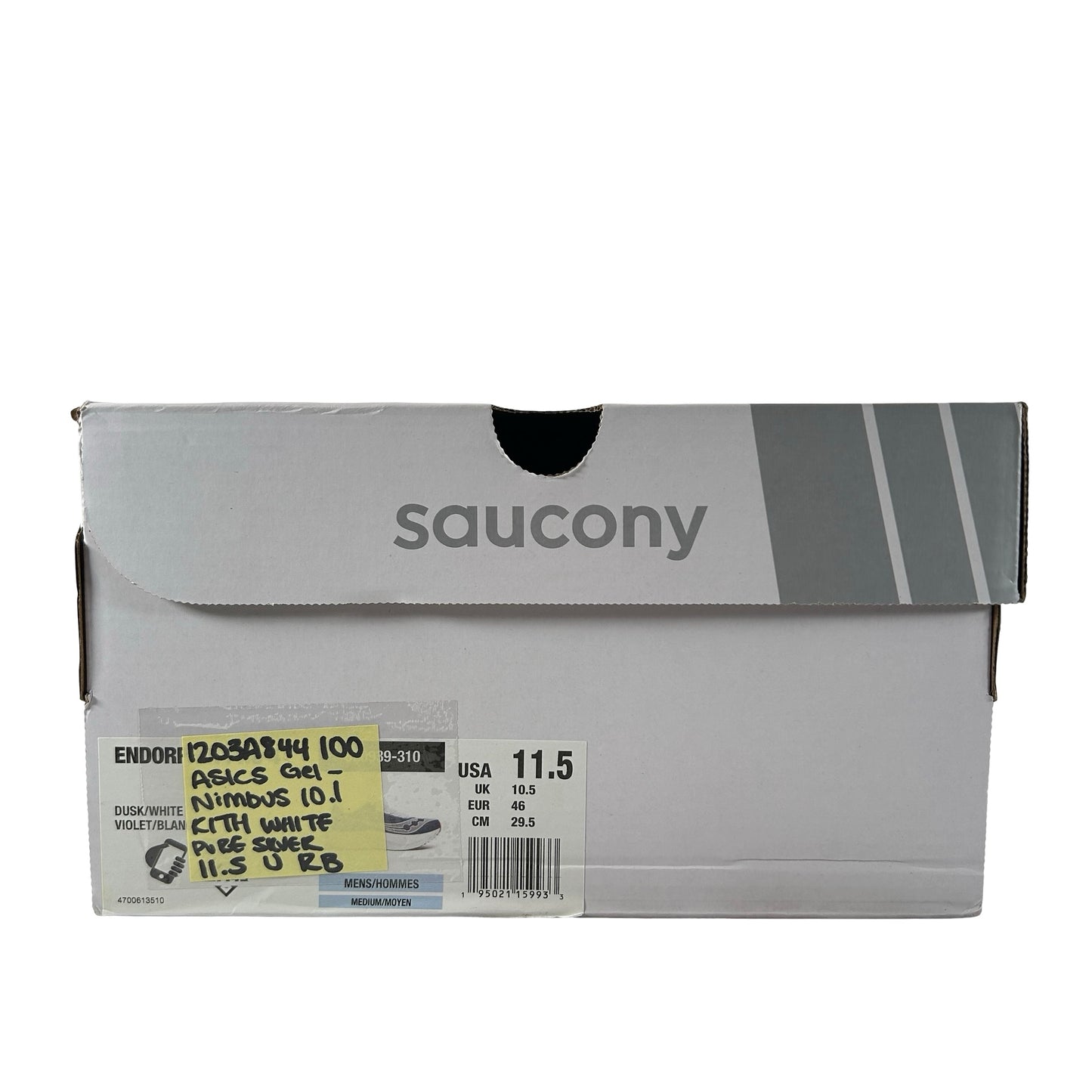 1203A844 100 ASICS Gel-Nimbus 10.1 Kith White Pure Silver [USED] - 11.5 M (Used) (Replace Box)