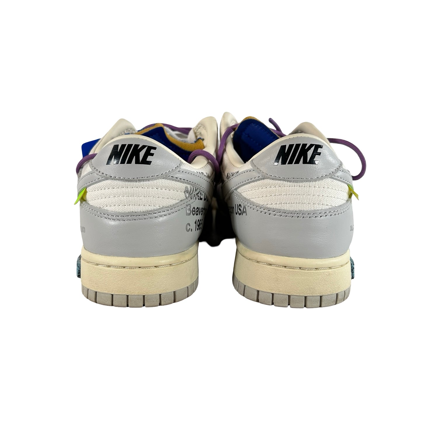DM1602 107 Nike Dunk Low Off-White Lot 48 [USED] - 10 M (Used) (No Box)