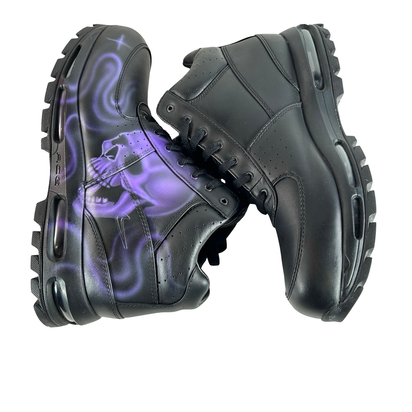 865031 009 Nike Air Max Goadome Black x STFU OG Purple [USED] - 13 M (Used)