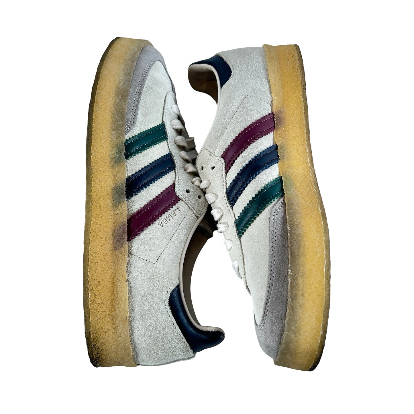 IE4032 Adidas Clarks 8th Street Samba By Ronnie Fieg Kithmas White Multi [USED] - 8 M (Used)
