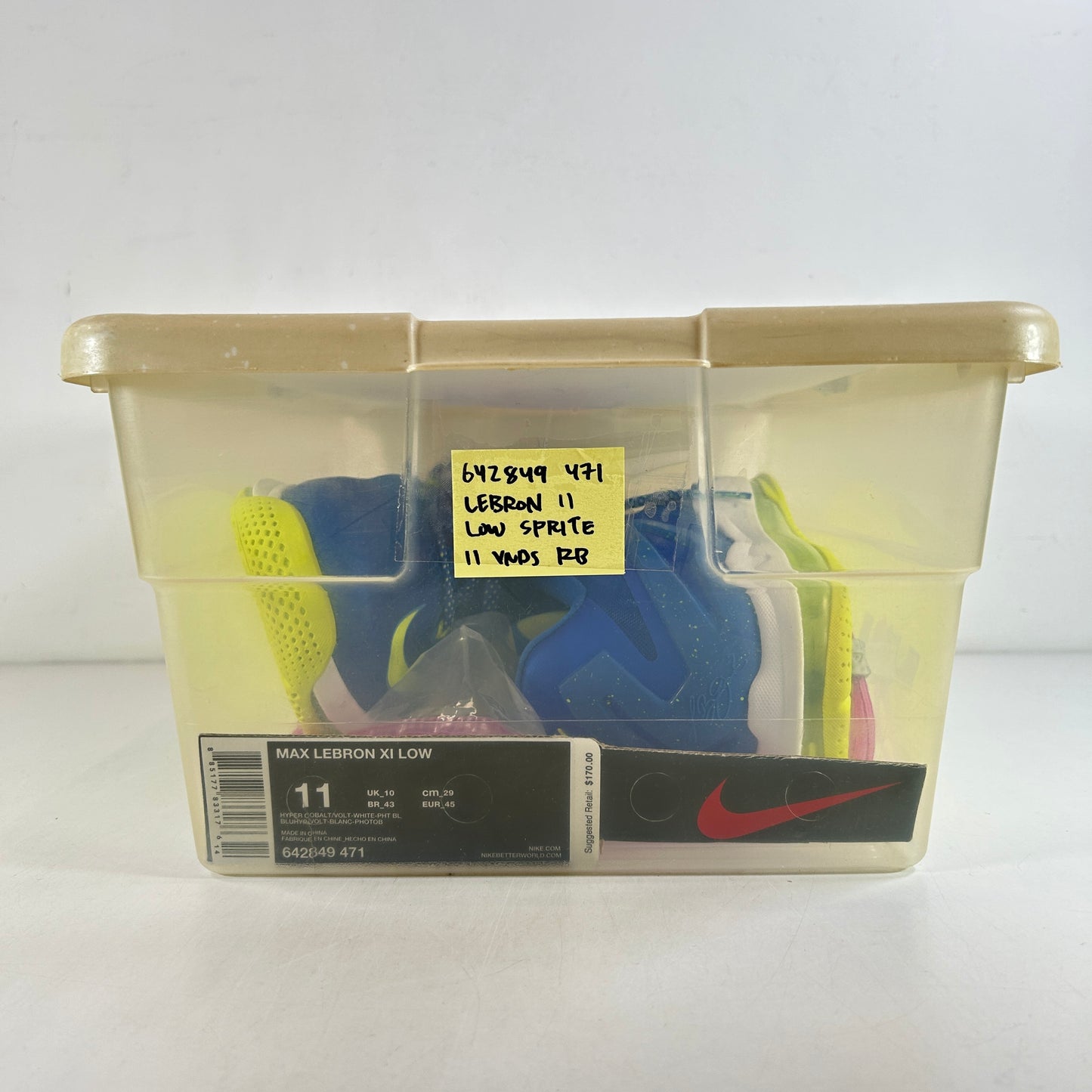 642849 471 Nike LeBron 11 Low Sprite [USED] - 11 M (VNDS) (Replace Box)