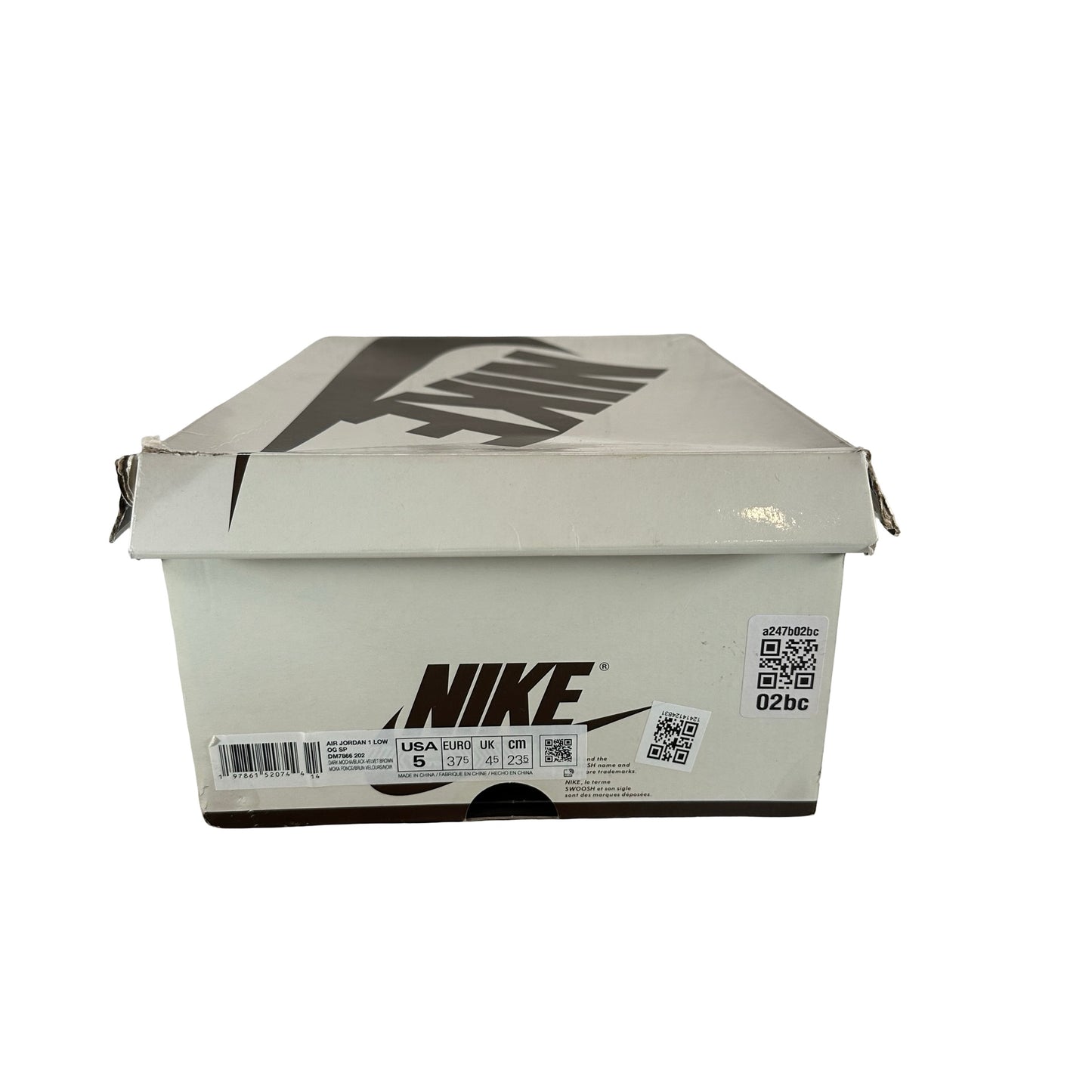 DM7866 202 Jordan 1 Retro Low OG SP Travis Scott Velvet Brown [USED] - 5 M (Used)