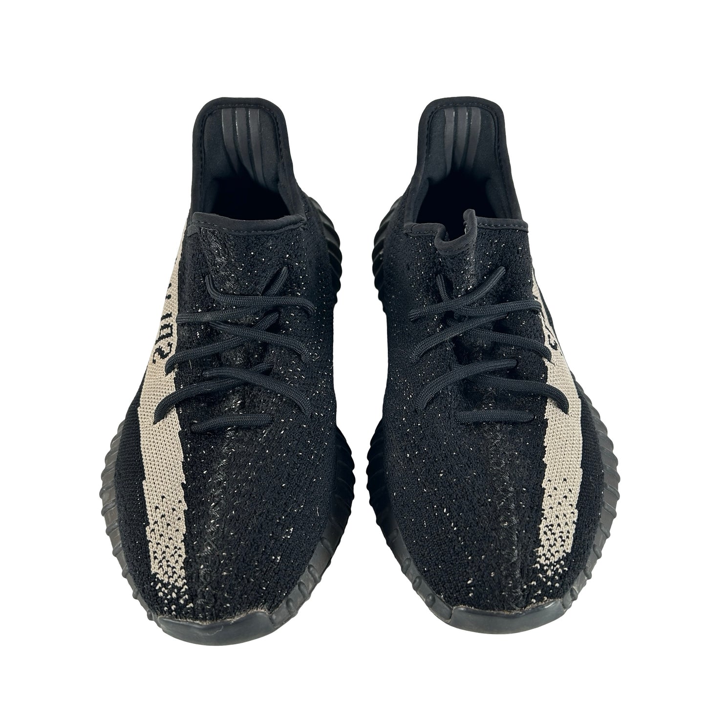 BY1604 Adidas Yeezy Boost 350 V2 Core Black White [USED] - 9.5 M (Used)
