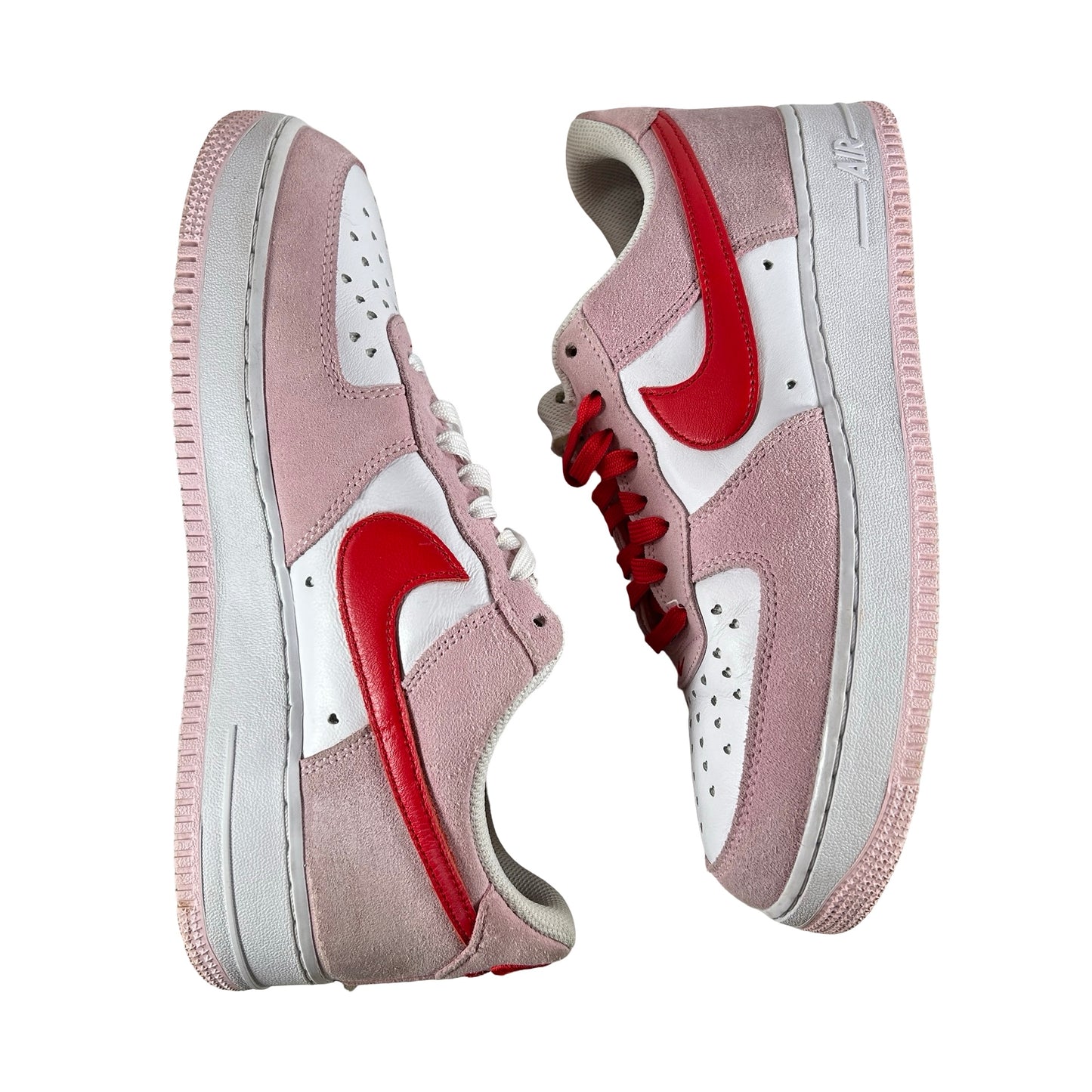 DD3384 600 Nike Air Force 1 Low '07 QS Valentine's Day Love Letter [USED] - 10 M (Used) (No Box)