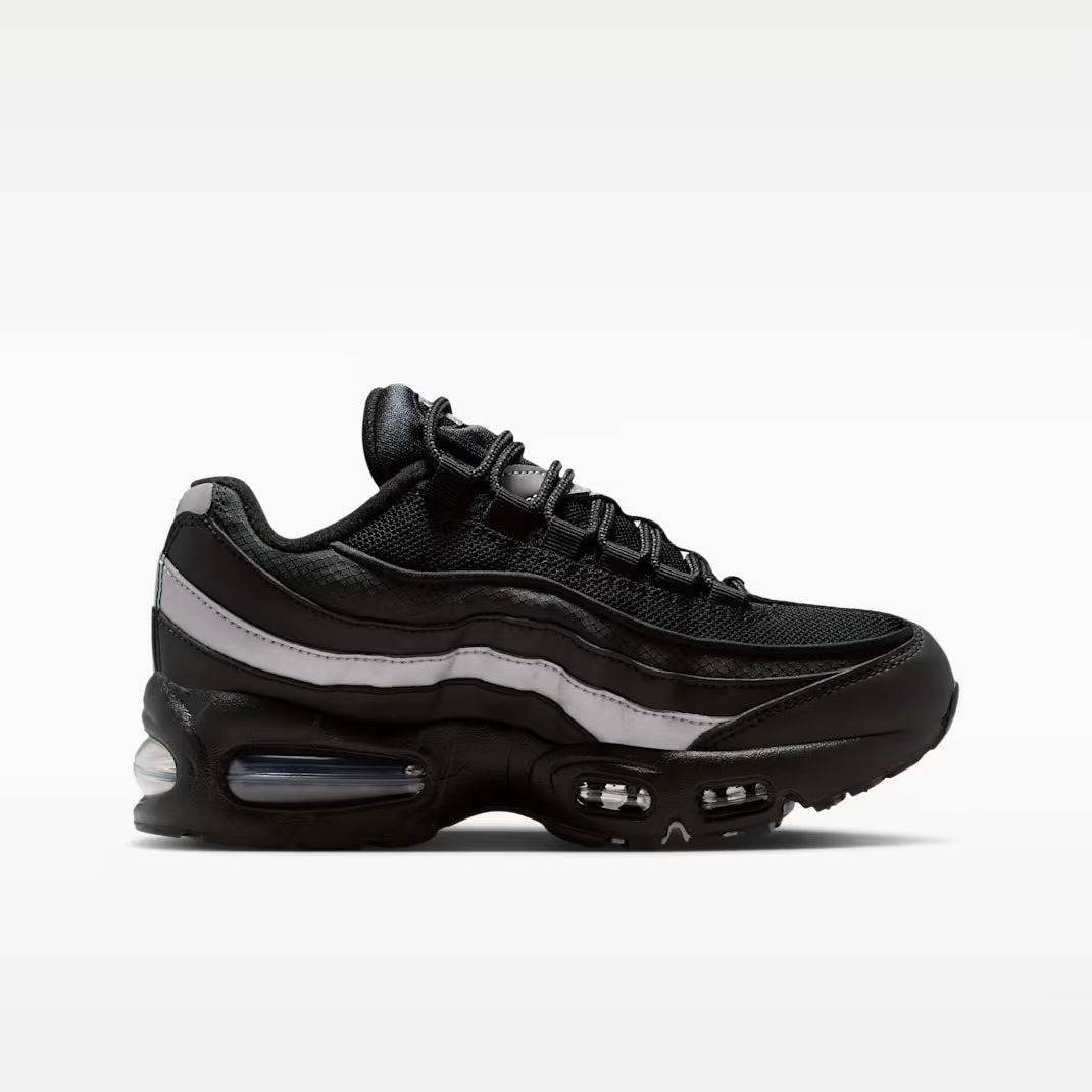 II4130 013 Nike Air Max 95 Black White Metallic Silver (GS)