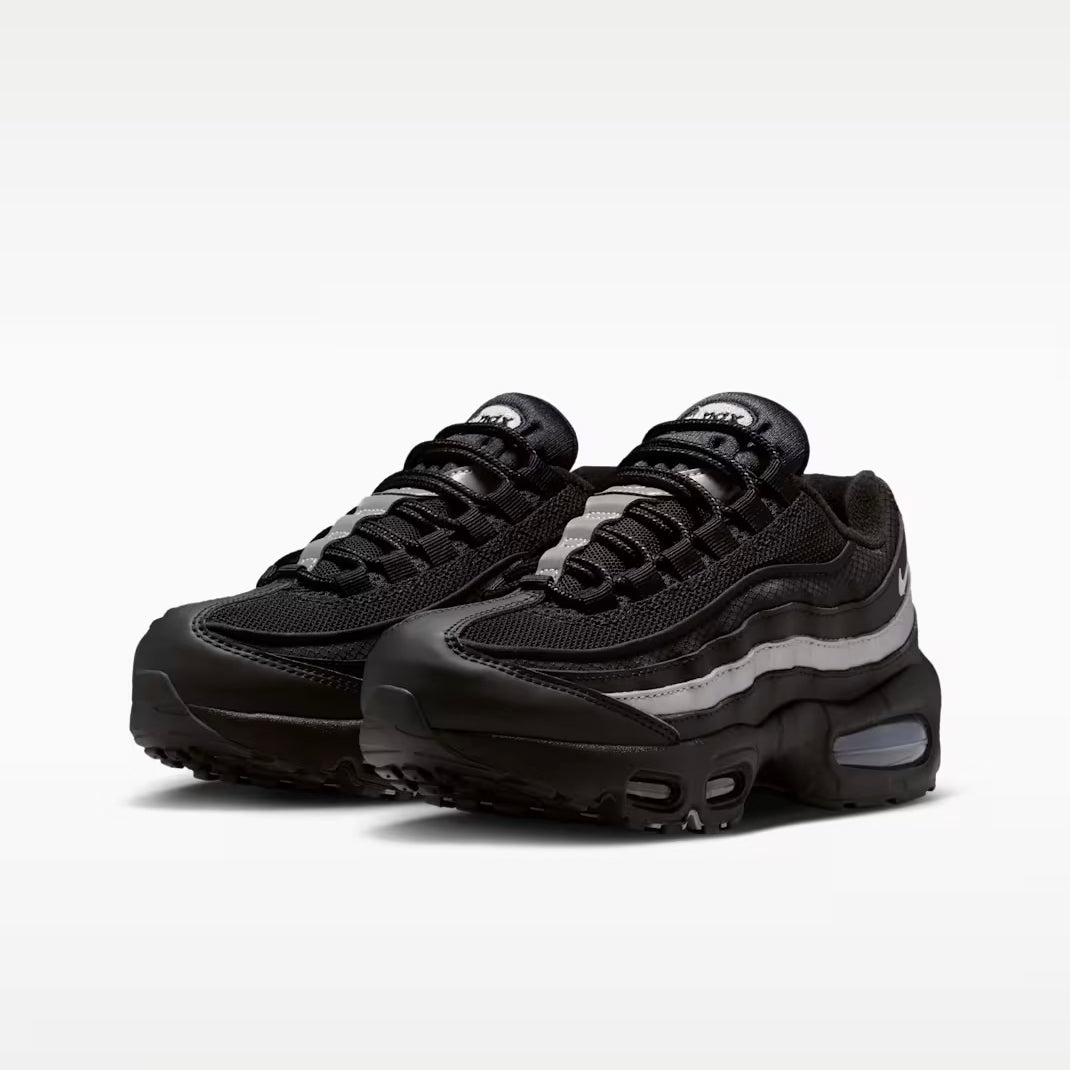 II4130 013 Nike Air Max 95 Black White Metallic Silver (GS)