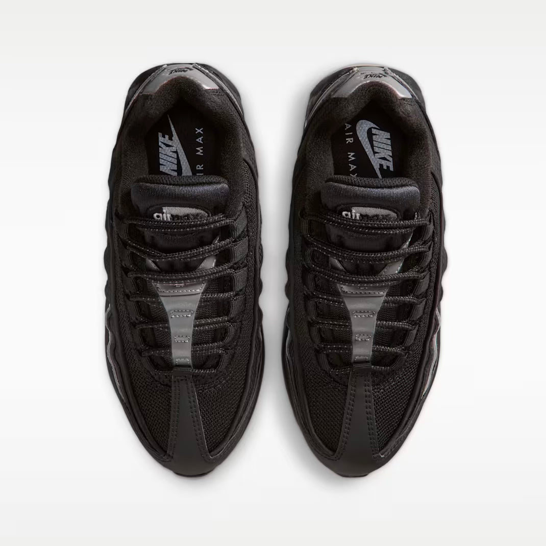 II4130 013 Nike Air Max 95 Black White Metallic Silver (GS)