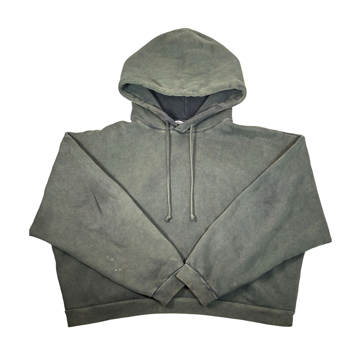 Acne Studios Oversized Cropped Hoodie Olive Green [USED] - 2XL (Used)