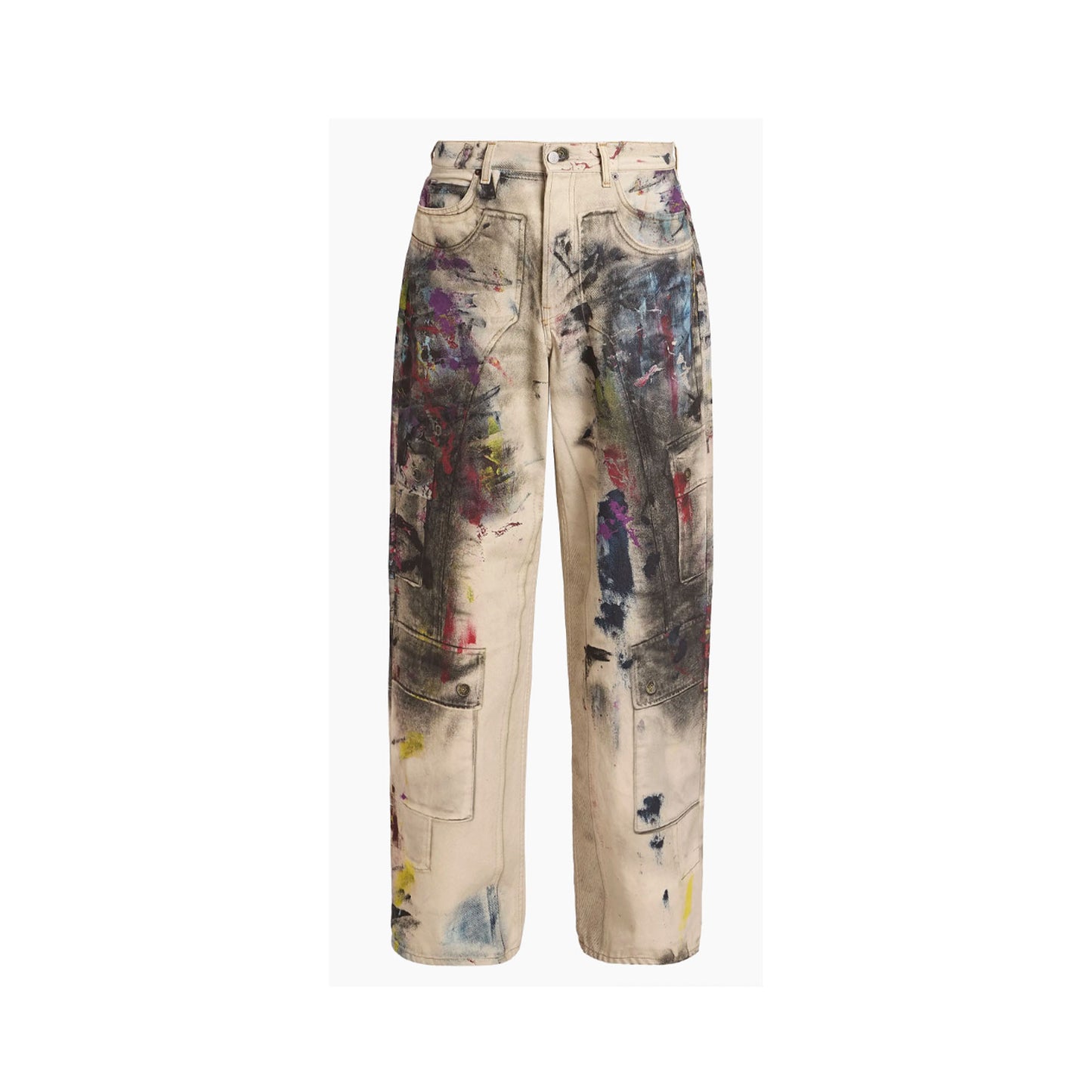 Acne Studios  Paint Splash Cotton Pants