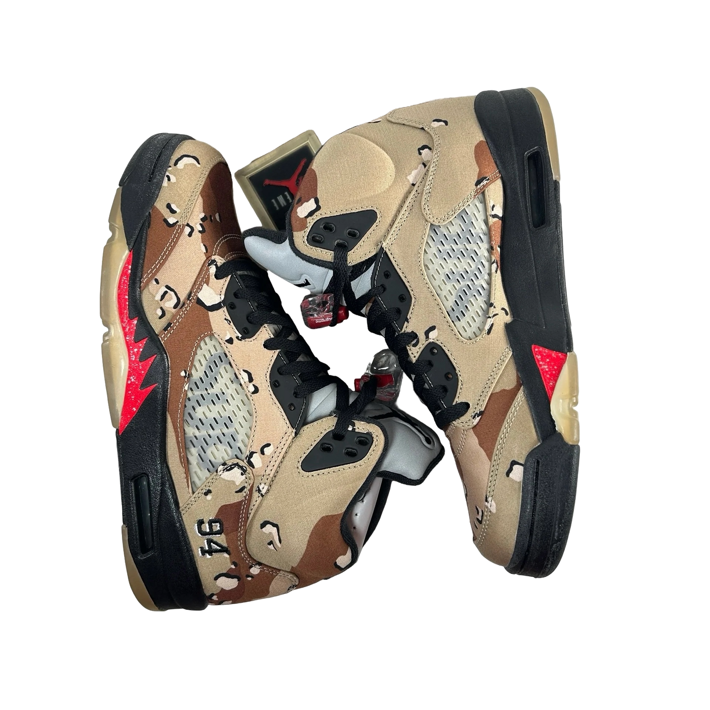 824371 201 Jordan 5 Retro Supreme Desert Camo - 9 M (Ashy Soles)