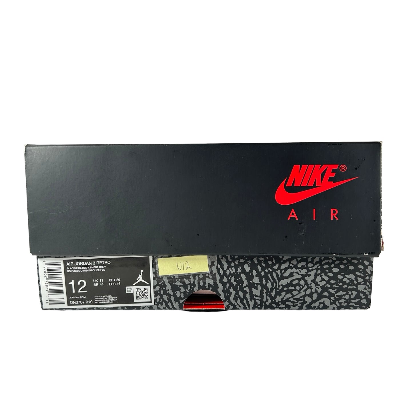 DN3707 010 Jordan 3 Retro Black Cement Reimagined (2024) [USED] - 12 M (Used12)
