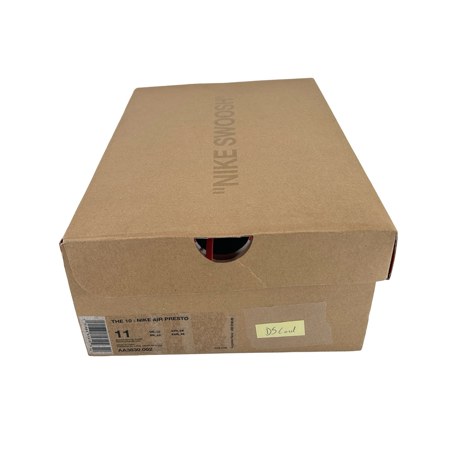 AA3830 002 Nike Air Presto Off-White Black [CONDITIONAL] - 11 M (Swoosh Slight Yellowing)