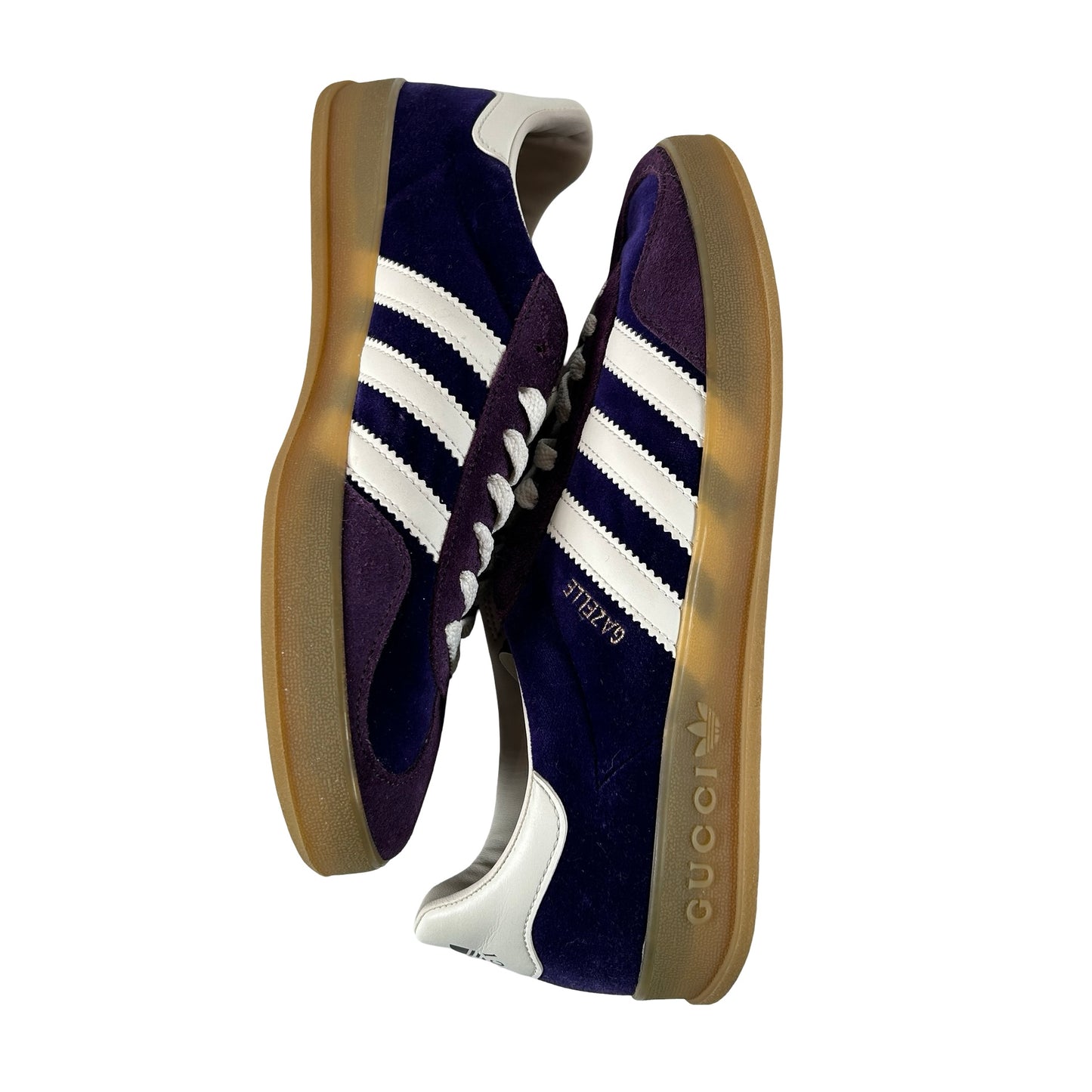 707864 9STU0 5161 adidas x Gucci Gazelle Purple Velvet (Women's) [USED] - 9 W / UK 7.5 (Used)