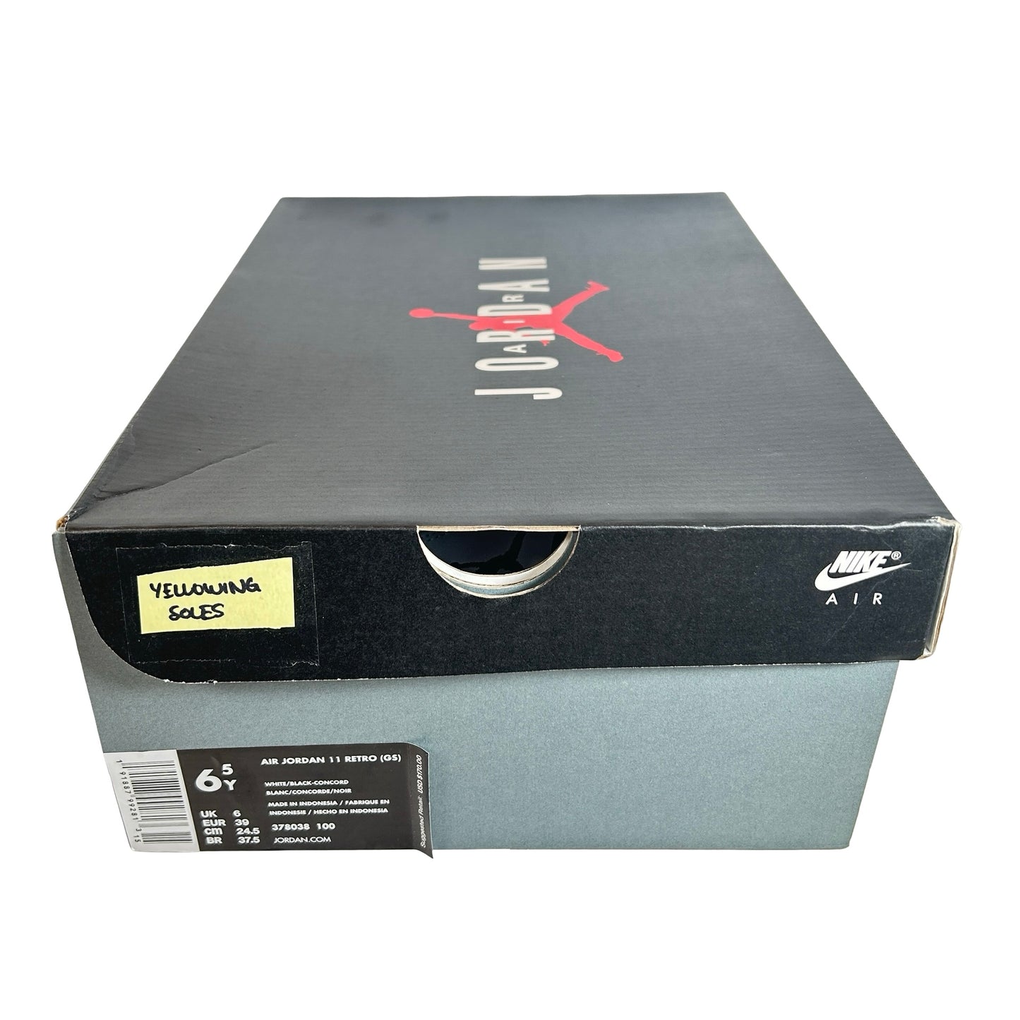 378038 100 Jordan 11 Retro Concord (2018) (GS) - 6.5 Y (Yellowing Soles)