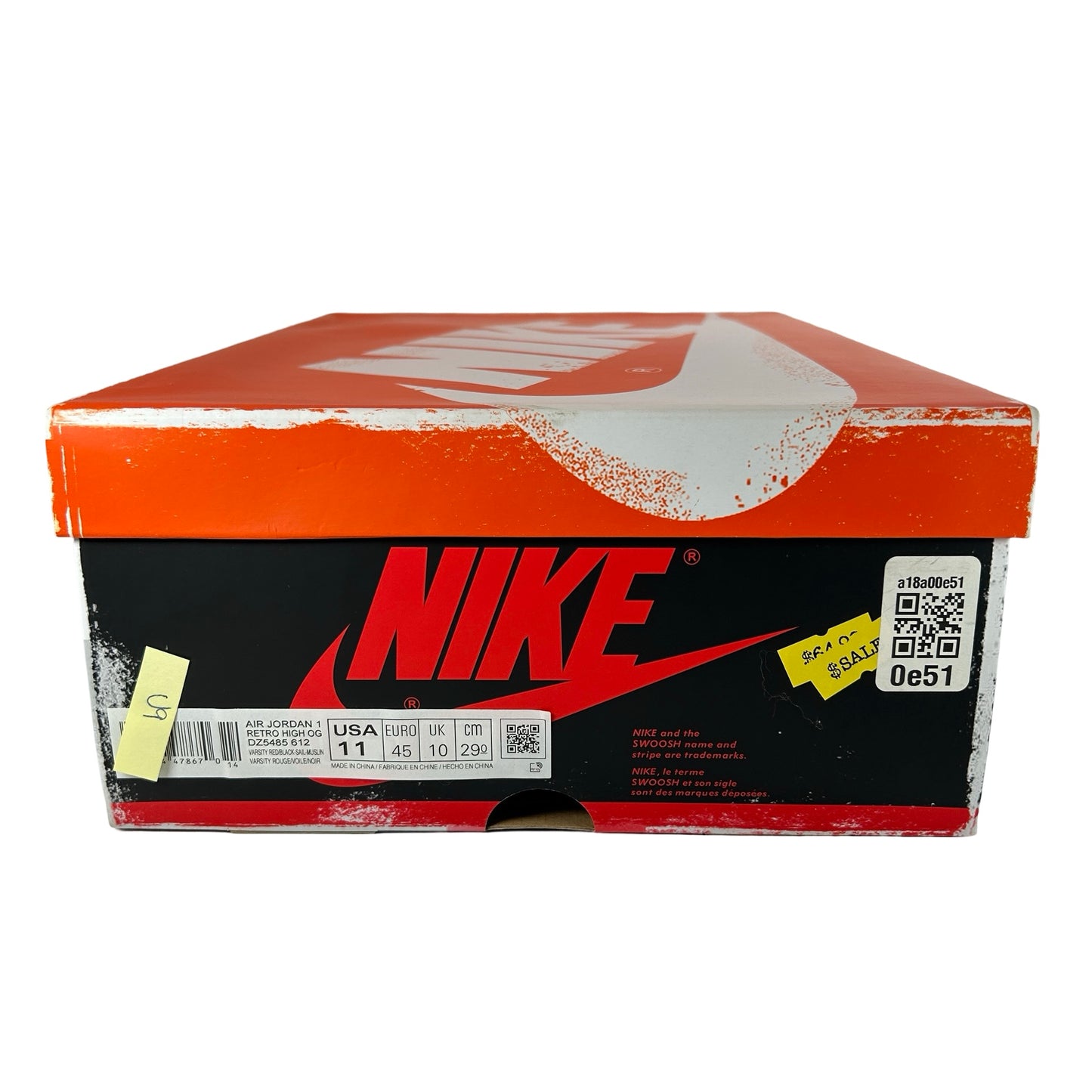DZ5485 612 Jordan 1 Retro High OG Chicago Lost And Found [USED] - 11 M (Used9)
