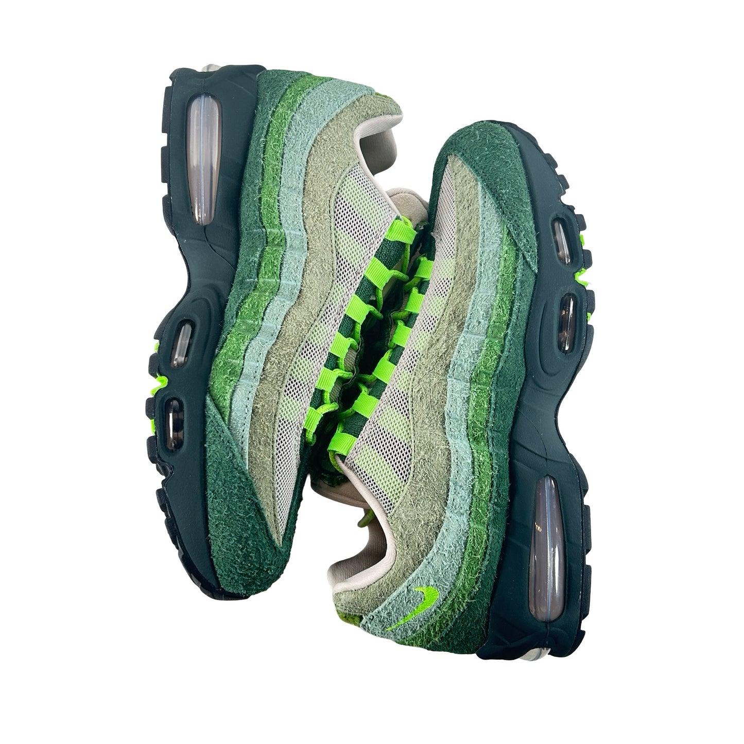 IQ3986 300 Nike Air Max 95 Big Bubble Ducks of a Feather Oregon Ducks The Woods [USED] - 9 M (Used)