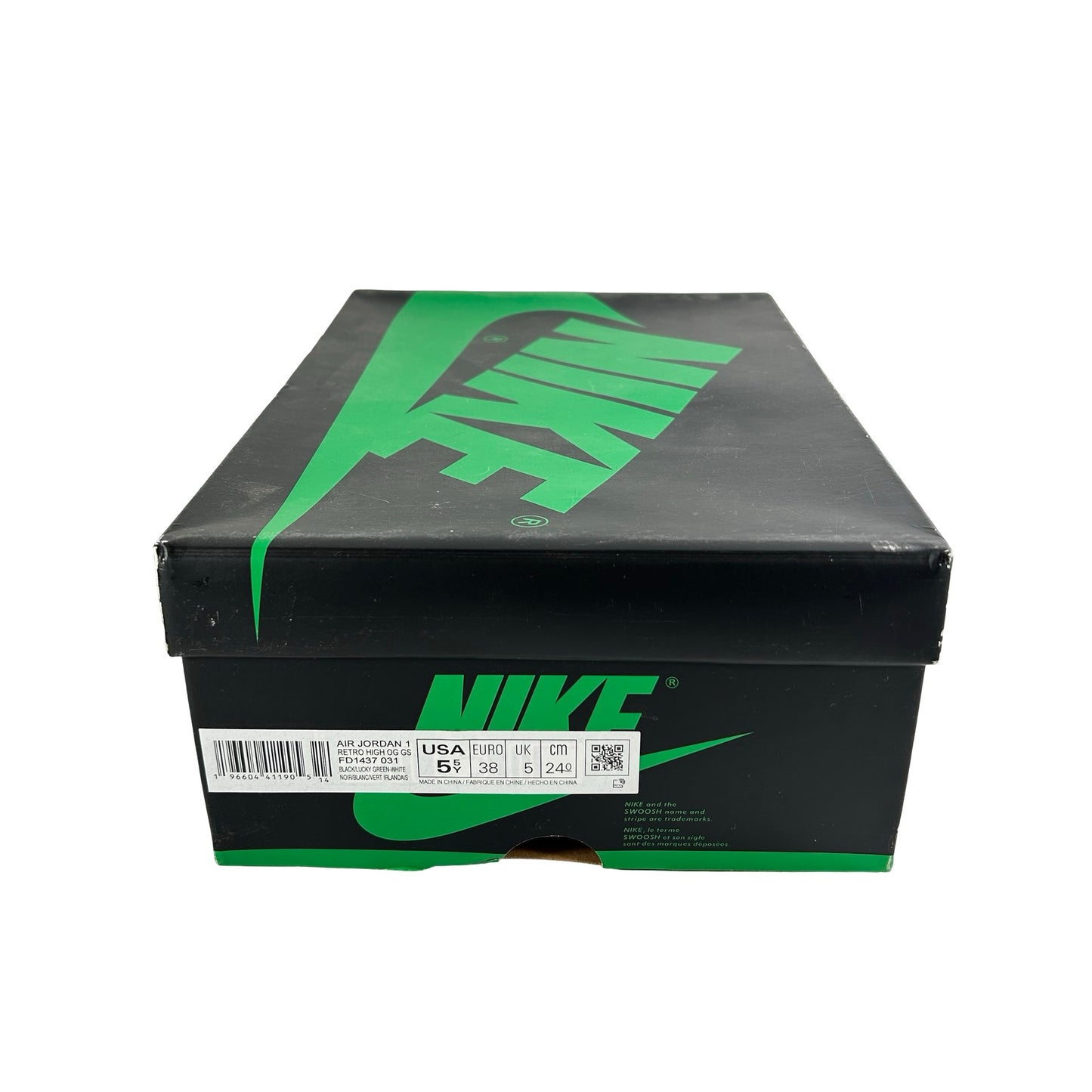 FD1437 031 Jordan 1 Retro High OG Lucky Green (GS) [USED] - 5.5 Y (Used)