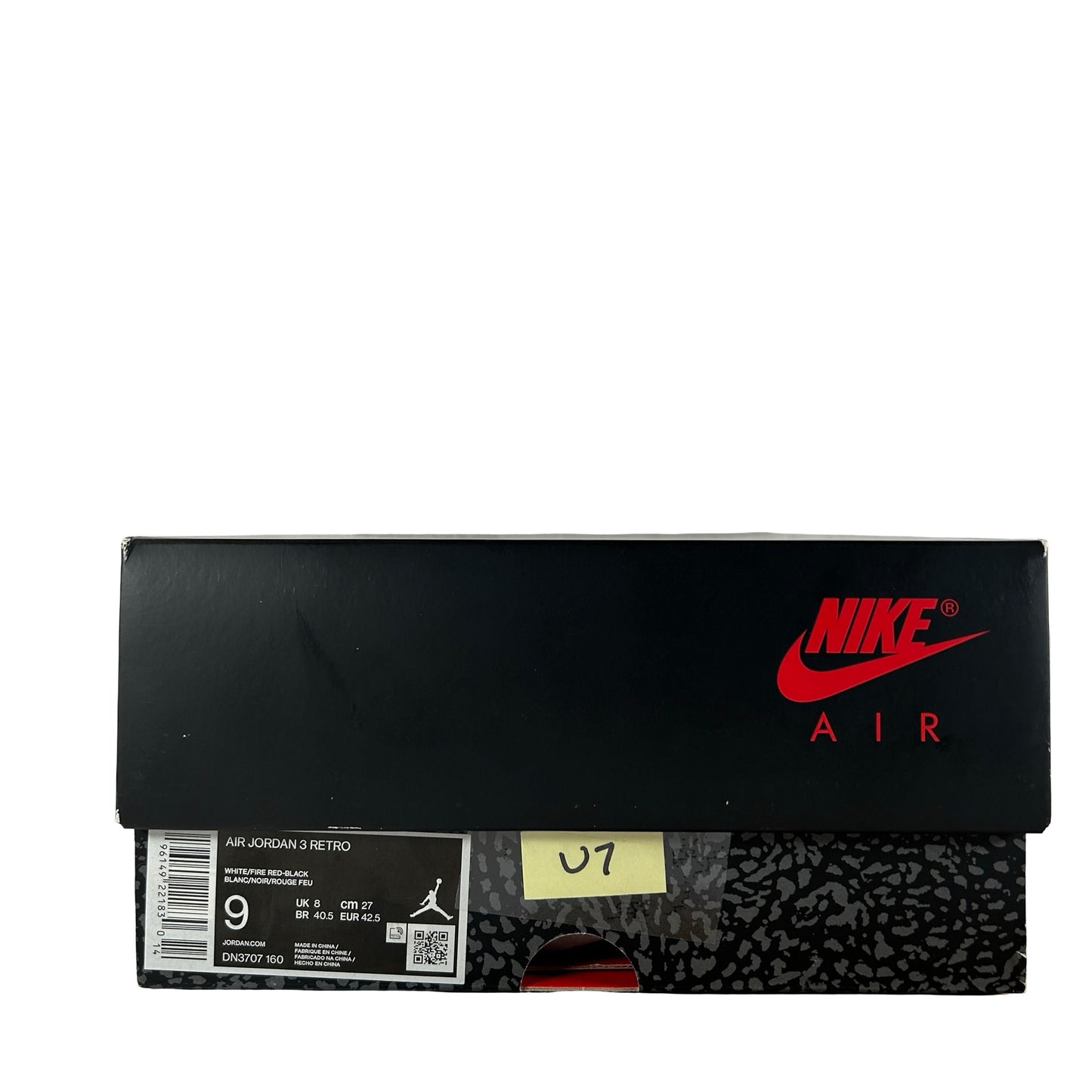 DN3707 160 Jordan 3 Retro Fire Red (2022) [USED] - 9 M (Used7)
