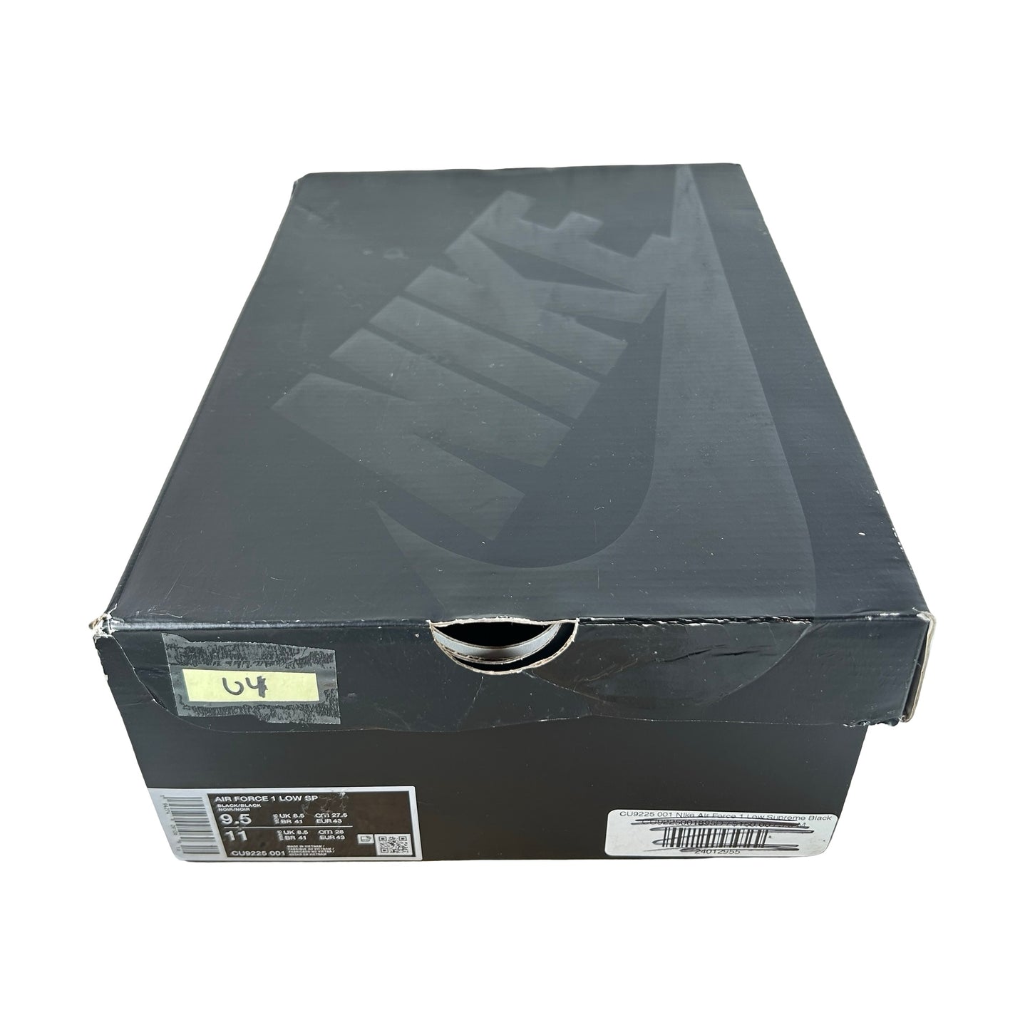 CU9225 001 Air Force 1 Low Supreme Black [USED] - 9.5 M (Used4)