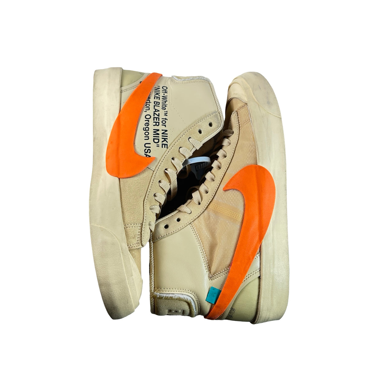 AA3832 700 Nike Blazer Off-White Orange [USED] - 10 M (Used)