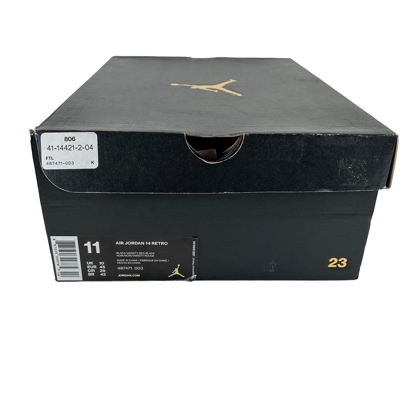 487471 003 Jordan 14 Retro Last Shot (2018) [USED] - 11 M (Used)