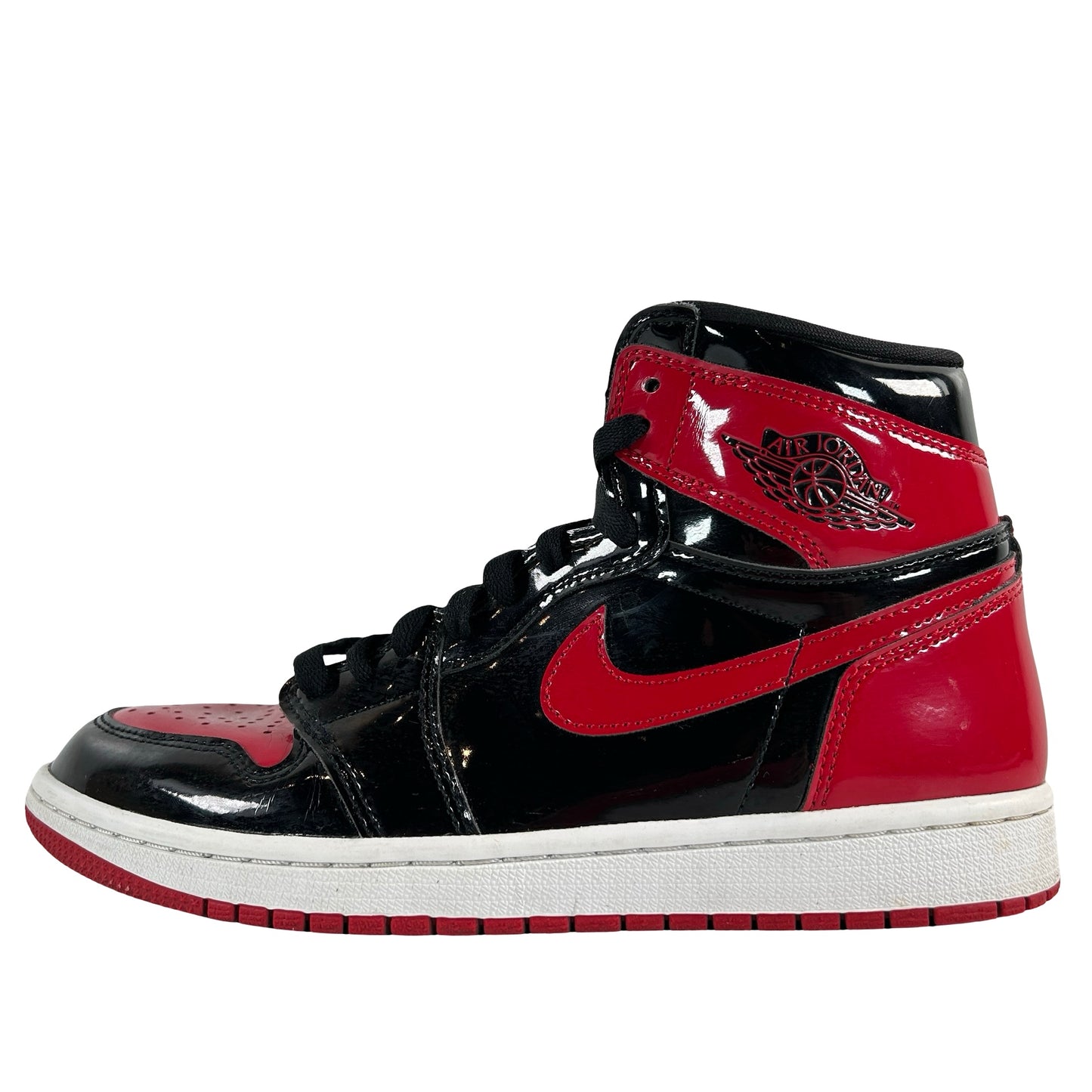 555088 063 Jordan 1 Retro High OG Patent Bred [USED] - 8 M (Used) (No Box)