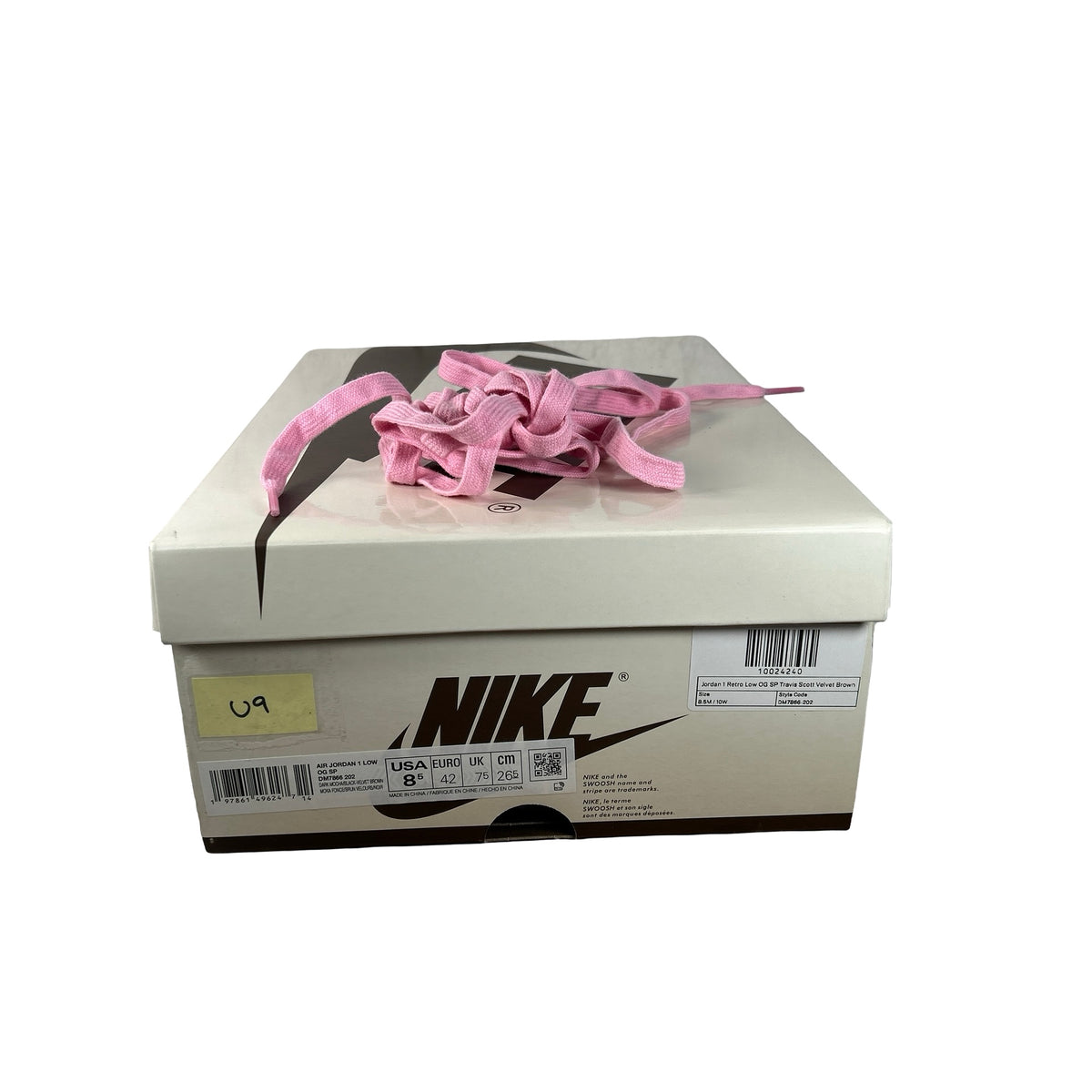 DM7866 202 Jordan 1 Retro Low OG SP Travis Scott Velvet Brown [USED] - 8.5 M (Used9)