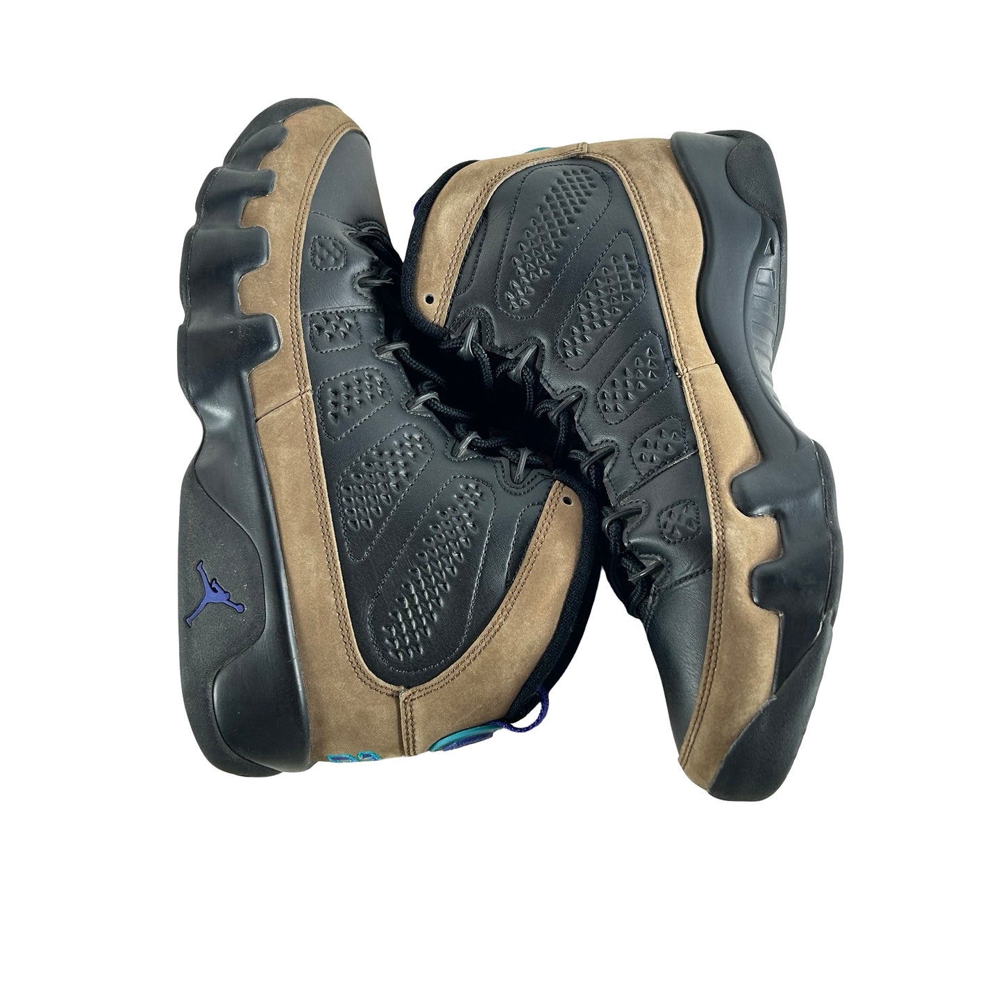 CT8019 034 Jordan 9 Retro Light Olive Concord [USED] - 9.5 M (Used) (No Box) (No Insoles)