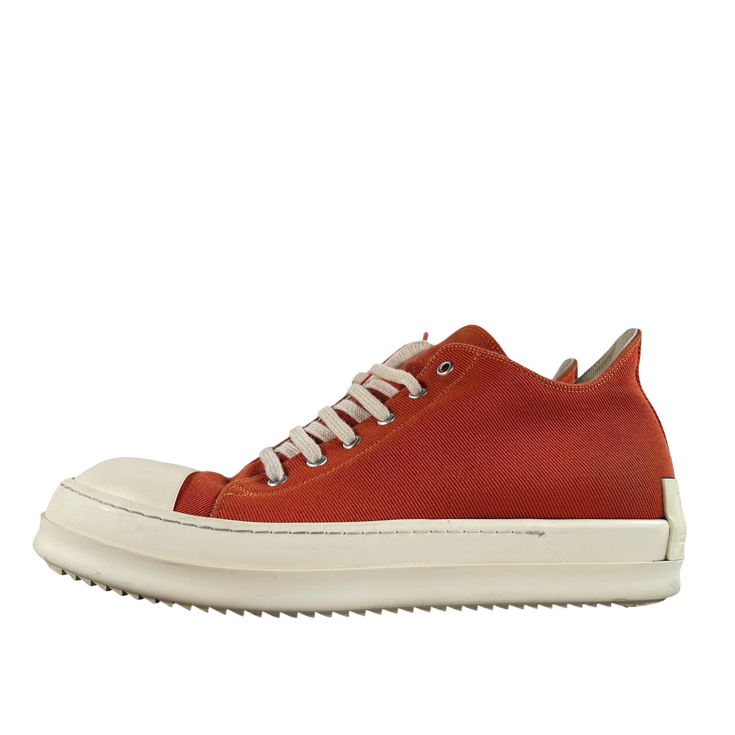DU01B7802 DMEH1 Rick Owens DRKSHDW Fogachine Cotton Megalace Low 'Orange Milk' [USED] - 42 (Used)