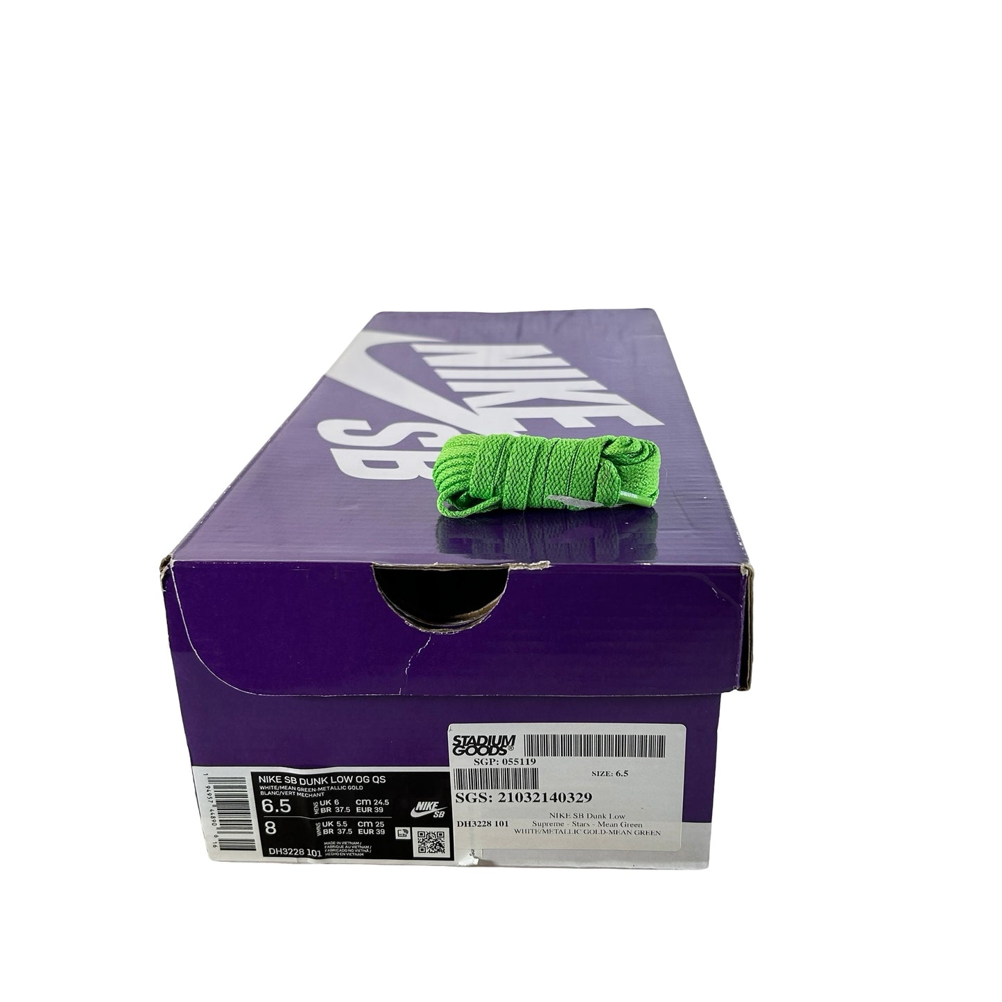 DH3228 101 Nike SB Dunk Low Supreme Stars Mean Green (2021) [USED] - 6.5 M (Used)