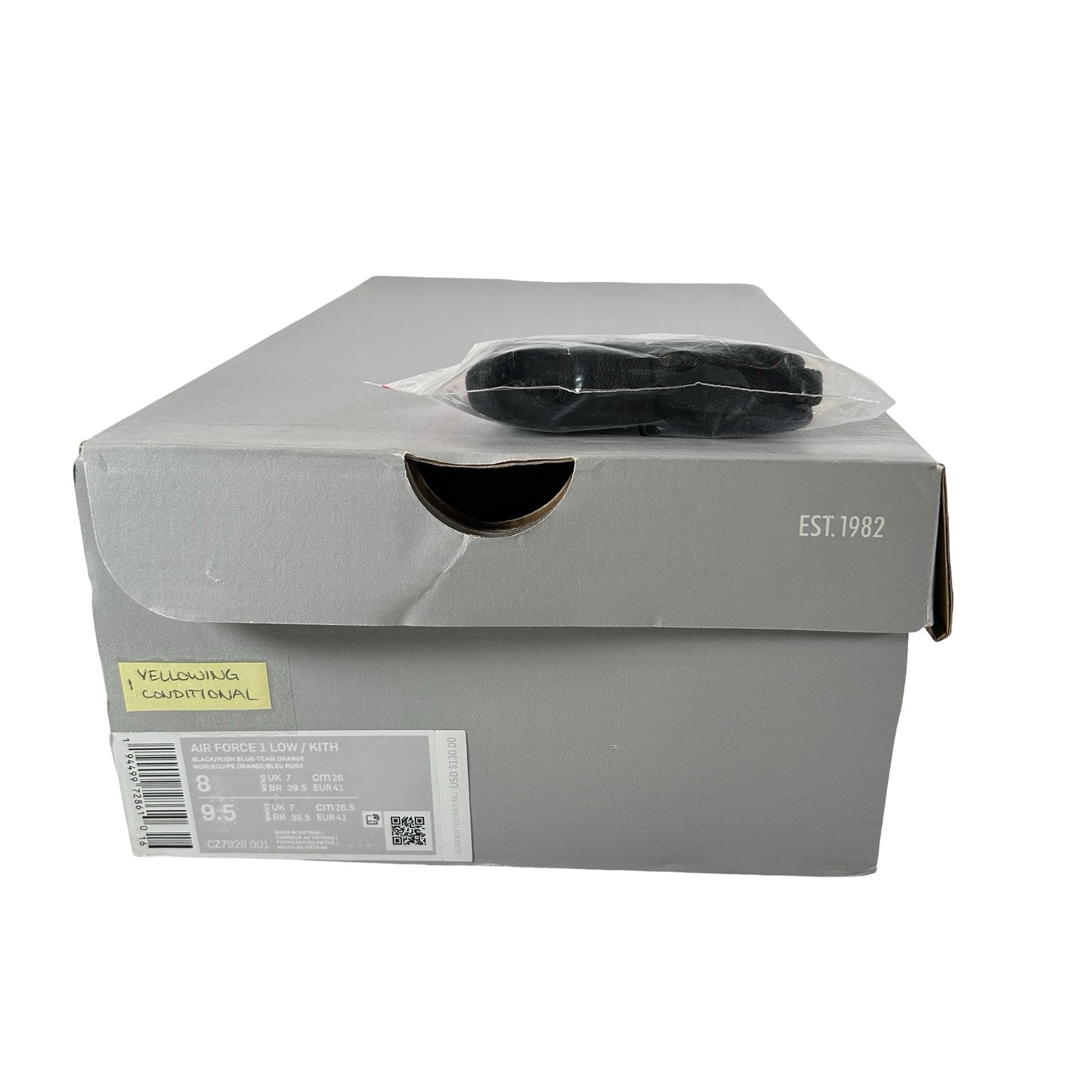 CZ7928 001 Nike Air Force 1 Low Kith Knicks Away Black [CONDITIONAL] - 8 M (Yellowing)