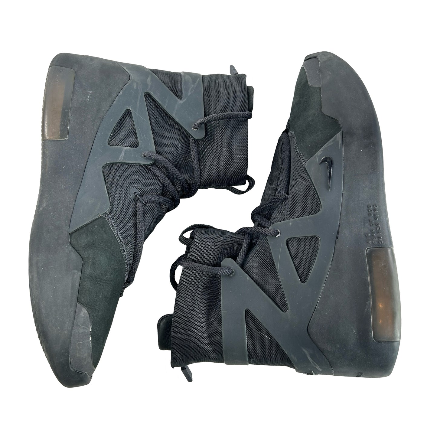 AR4237 005 Nike Air Fear of God 1 Triple Black [USED] - 10 M (Used) (Replace Box)