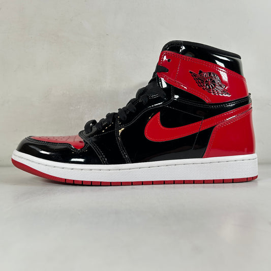 555088 063 Jordan 1 Retro High OG Patent Bred [USED] - 12 M (Used)