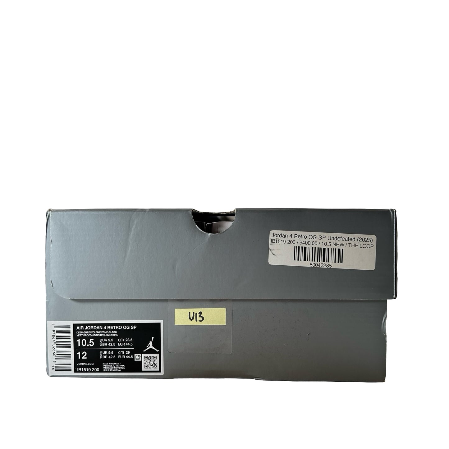IB1519 200 Jordan 4 Retro OG SP Undefeated (2025) [USED] - 10.5 M (Used13)