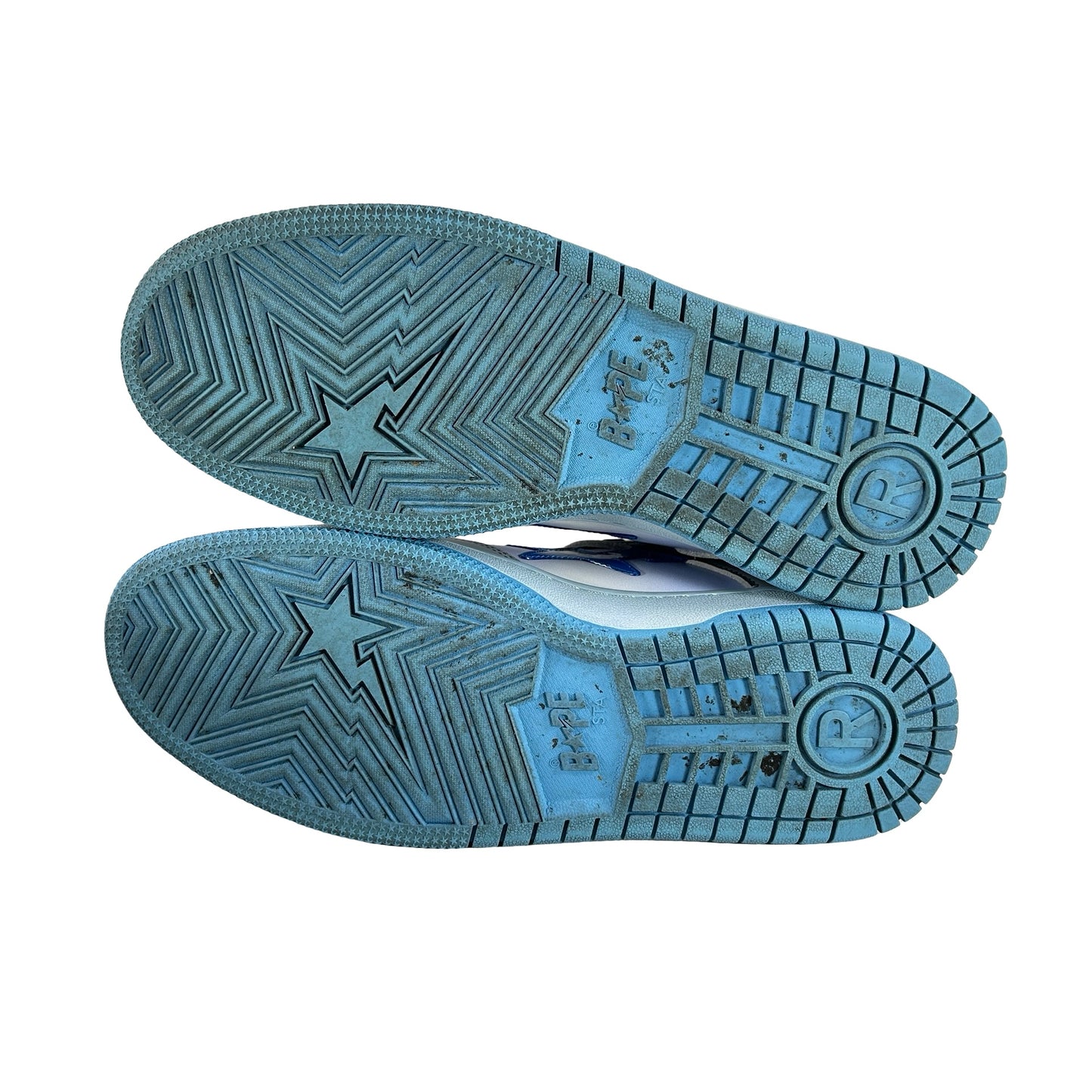 1I30191003 A Bathing Ape Bape SK8 Sta Blue White [USED] - 9.5 M (Used)