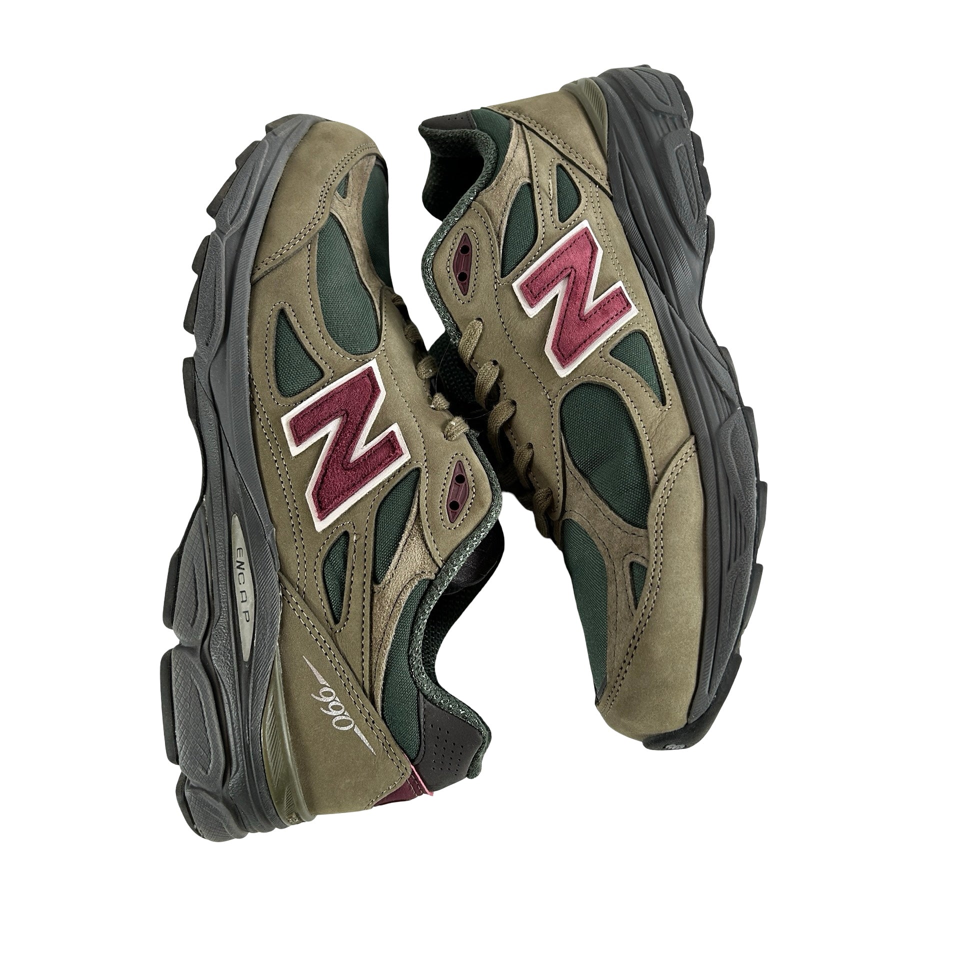 M990GP3 New Balance 990v3 MiUSA Teddy Santis Green Purple [USED] - 11.5 M (Used)