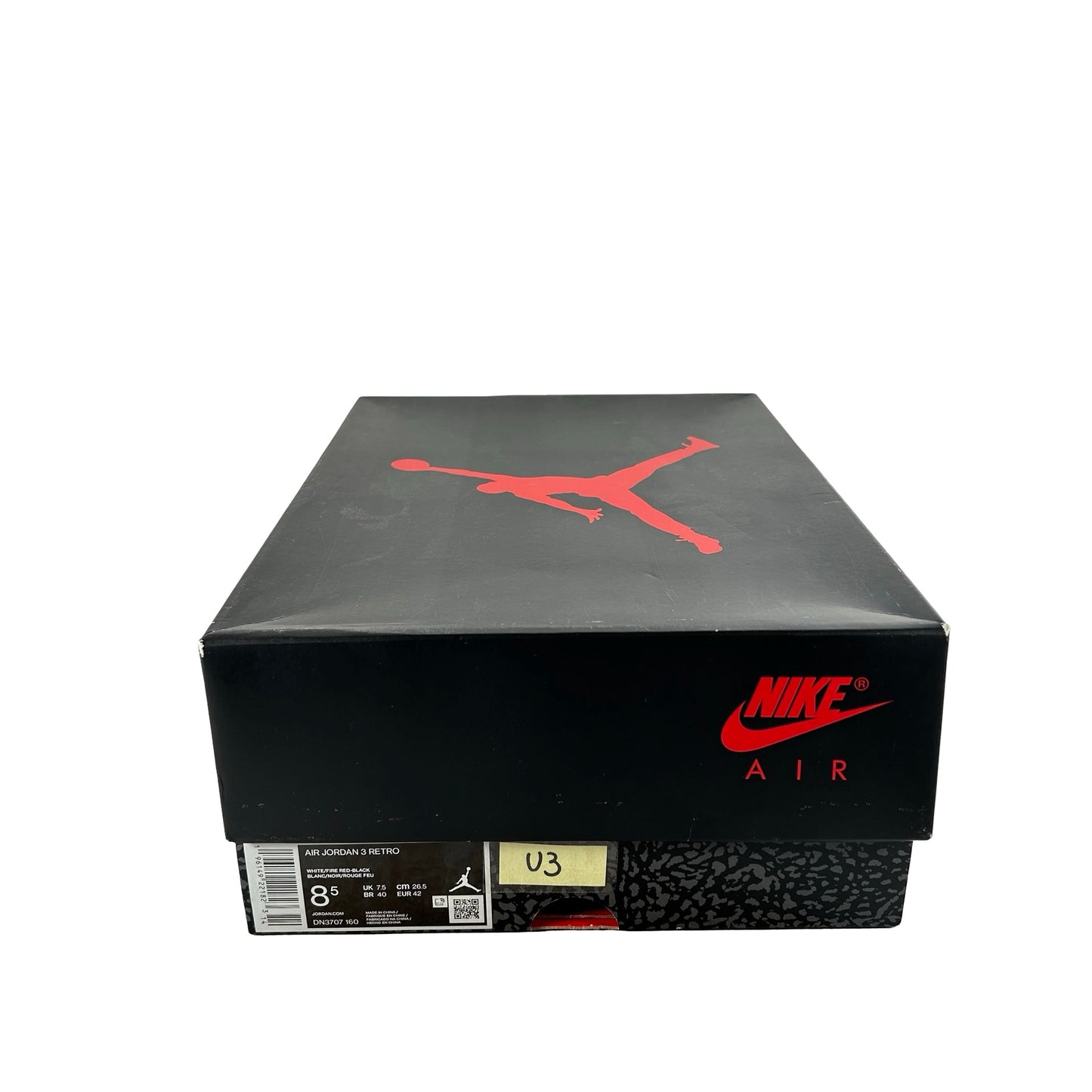 DN3707 160 Jordan 3 Retro Fire Red (2022) [USED] - 8.5 (Used3)