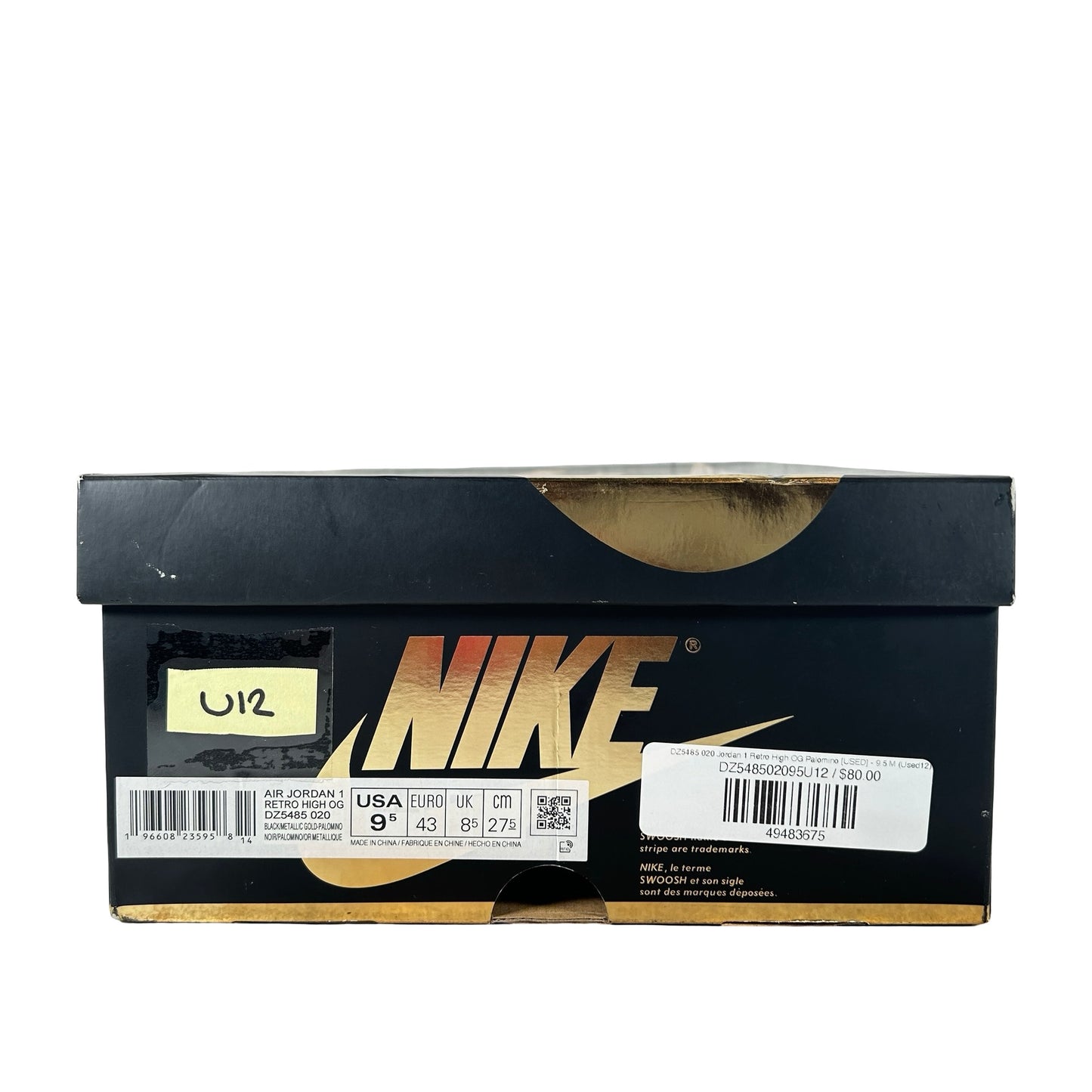 DZ5485 020 Jordan 1 Retro High OG Palomino [USED] - 9.5 M (Used12)