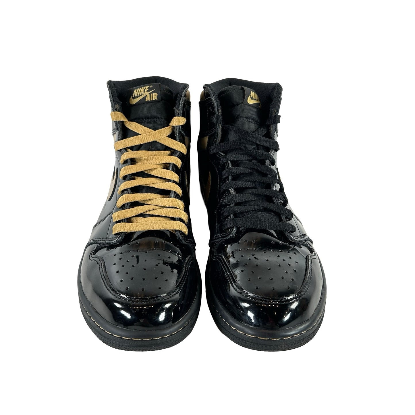 555088 032 Jordan 1 Black/Gold [USED] - 12 M (Used) (Replace Box)