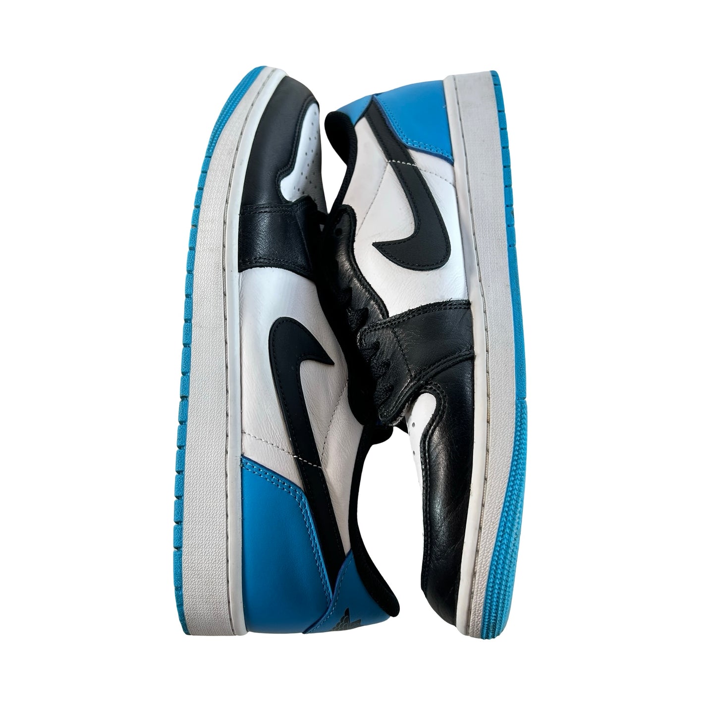CZ0790 104 Jordan 1 Retro Low OG Black Dark Powder Blue [USED] - 12 M (Used) (No Box)