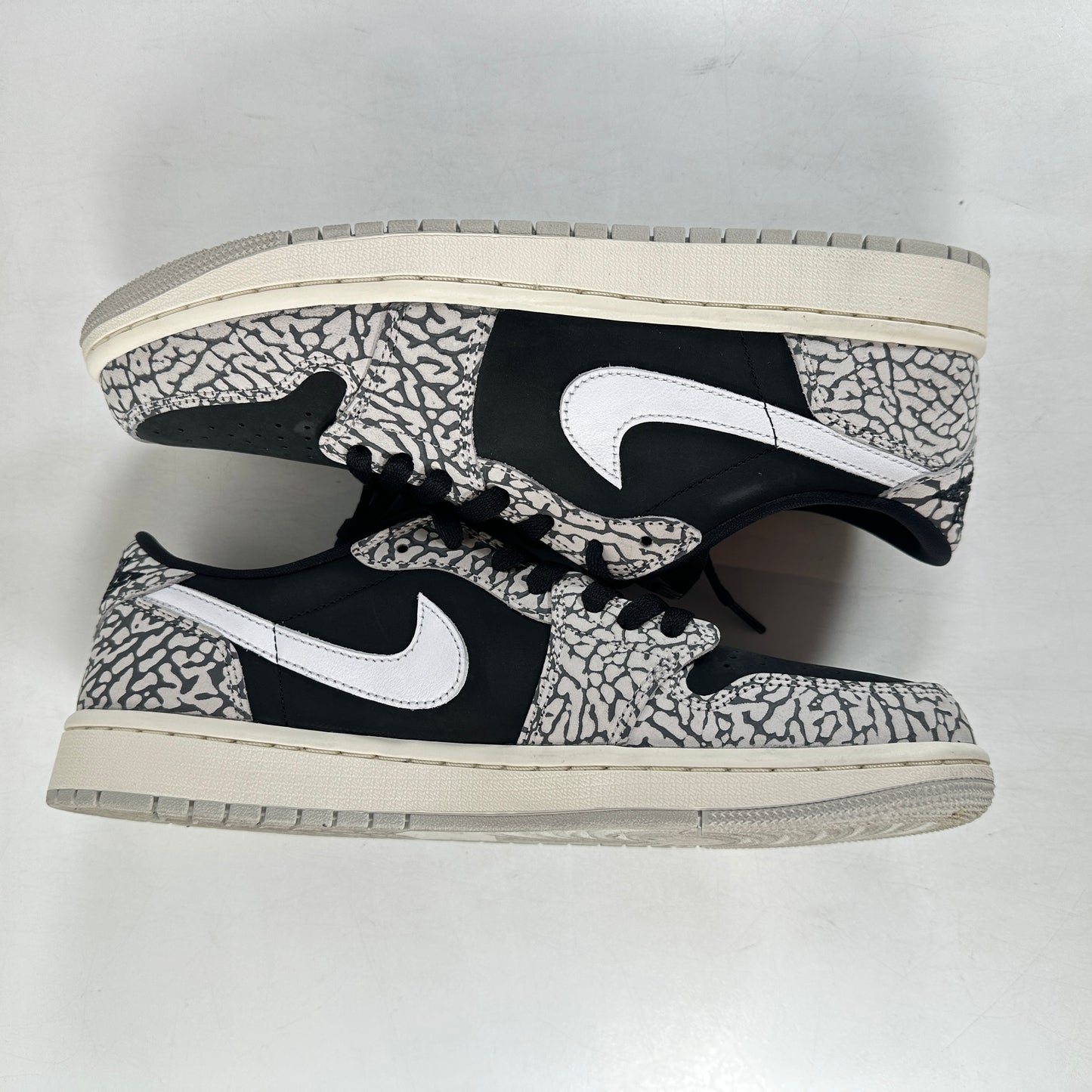 CZ0775 001 Jordan 1 Retro Low OG Black Cement (Women's) [USED] - 10.5 W (Used)