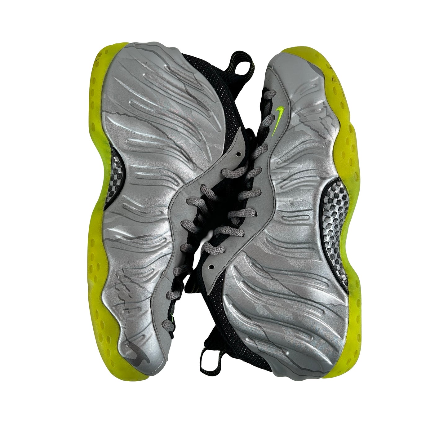 575420 004 Nike Air Foamposite One Silver Volt Camo [USED] - 9.5 M (Used)