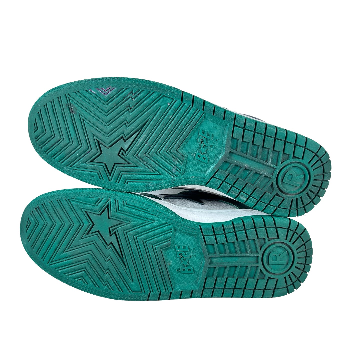 1I80191010 A Bathing Ape Bape SK8 Sta Green Grey [USED] - 9 M (Used)